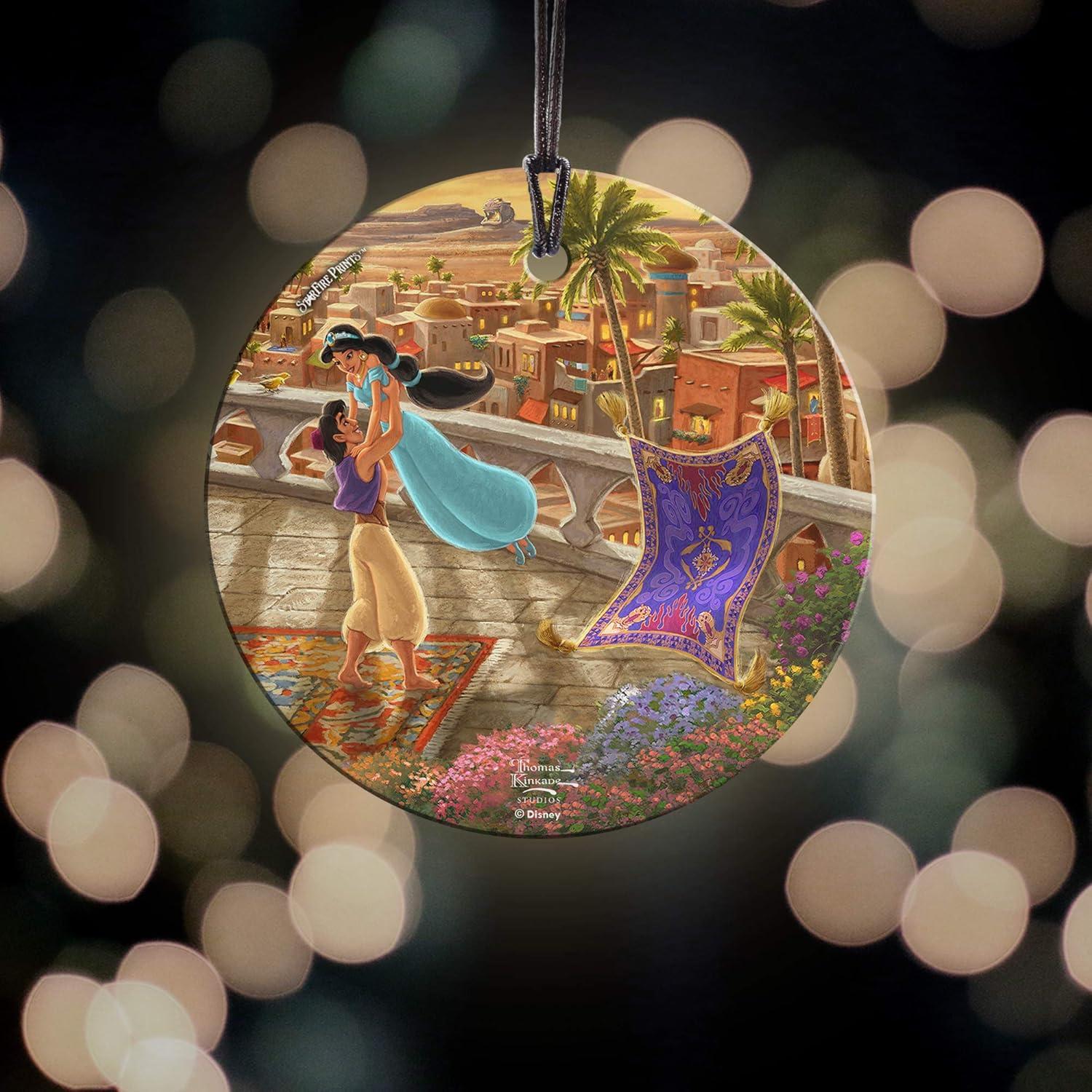 Vidrio Colgante Disney Aladino y Jasmine 8.89 cm - Trend Setters
