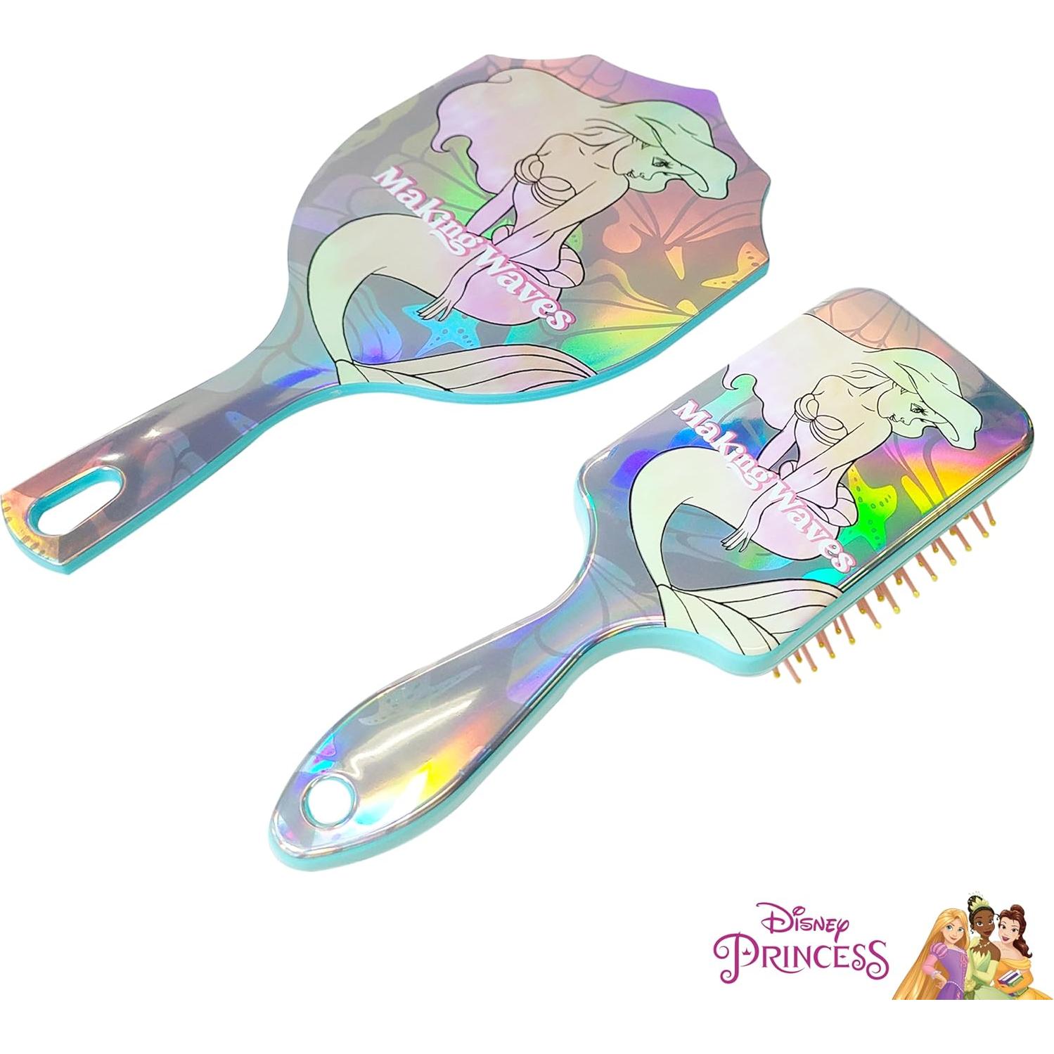 Conjunto de Spa Disney Ariel para Niñas - Cepillo y Espejo