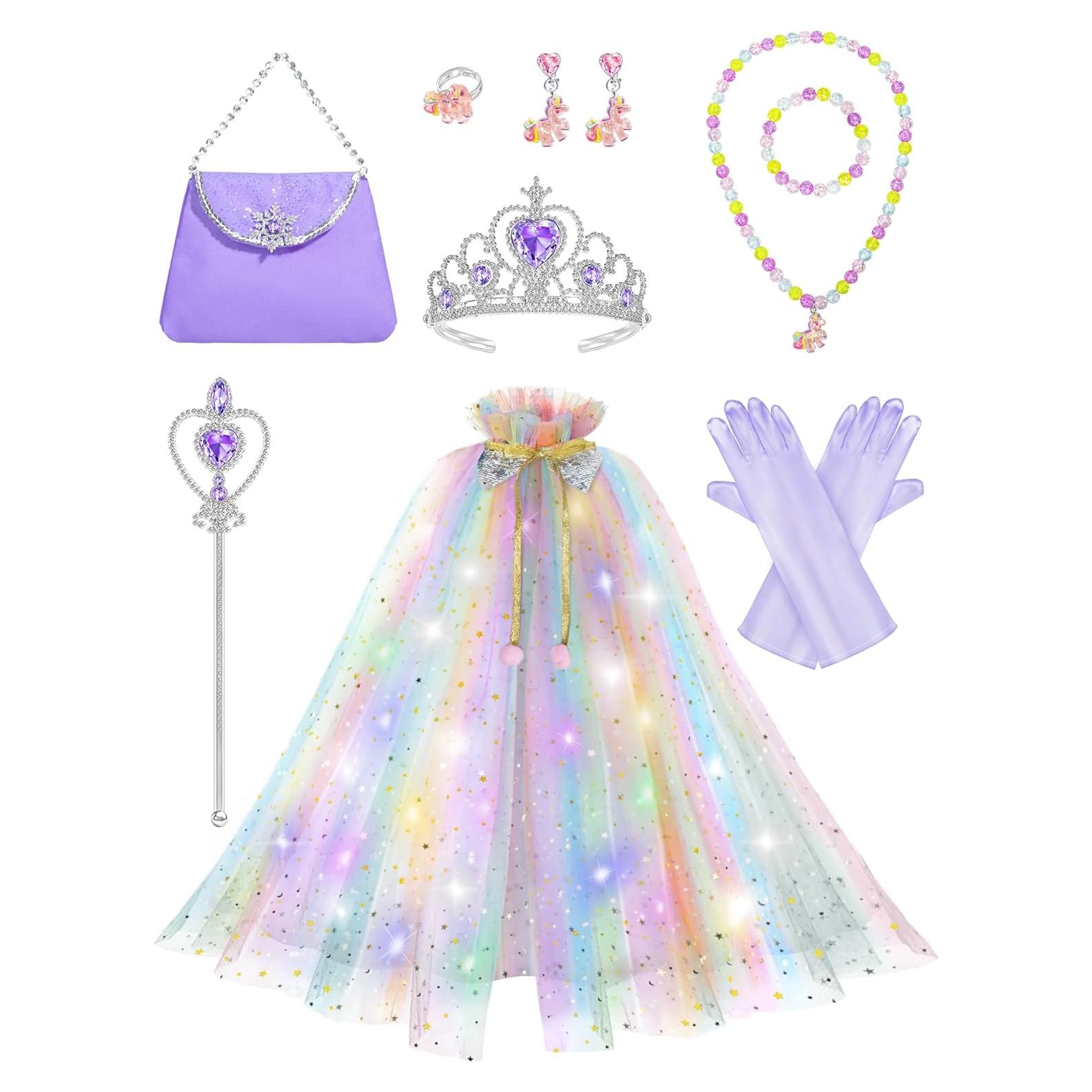 Disfraz de Princesa Brillante Fuzmo con Accesorios para Niñas 3-6 Años