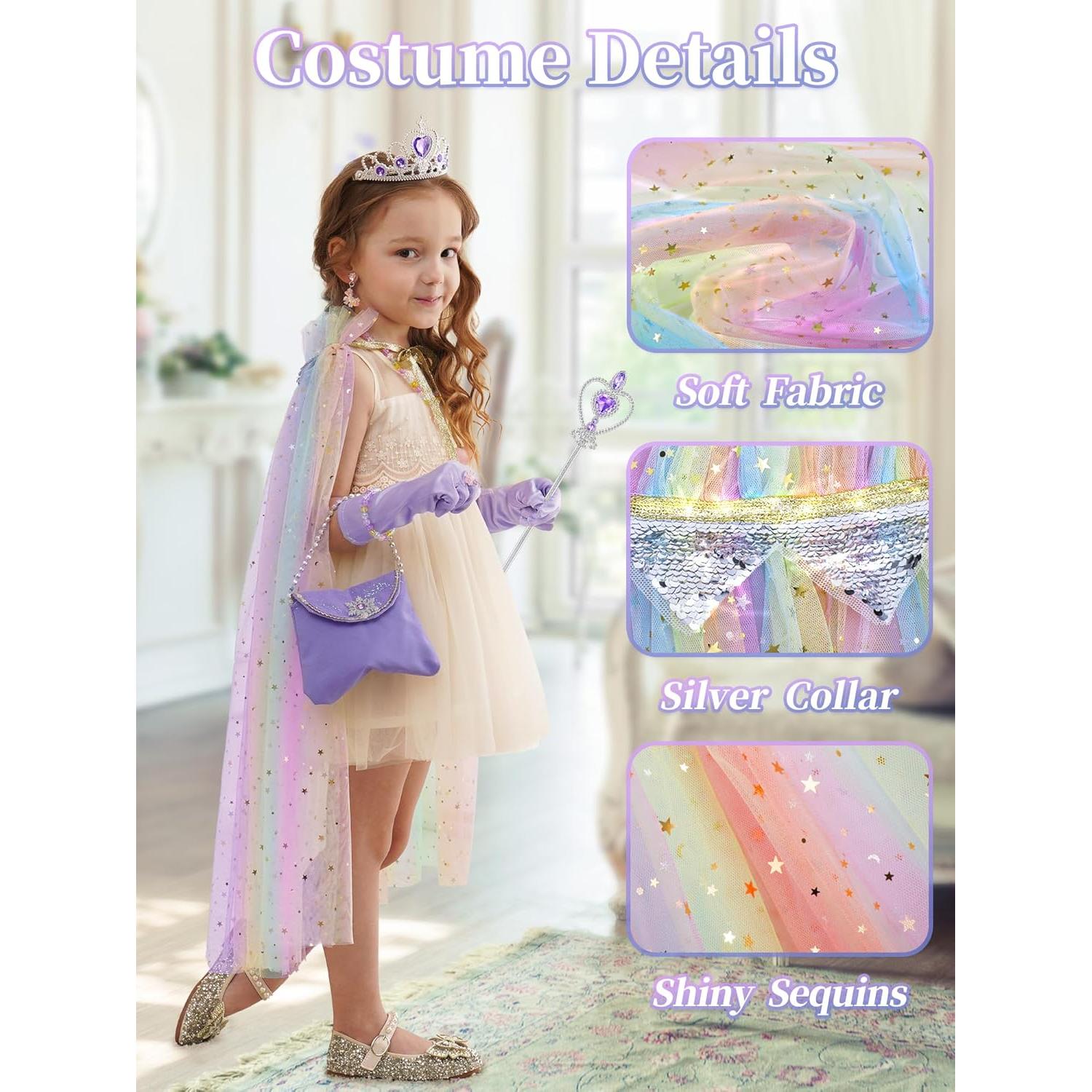Disfraz de Princesa Brillante Fuzmo con Accesorios para Niñas 3-6 Años