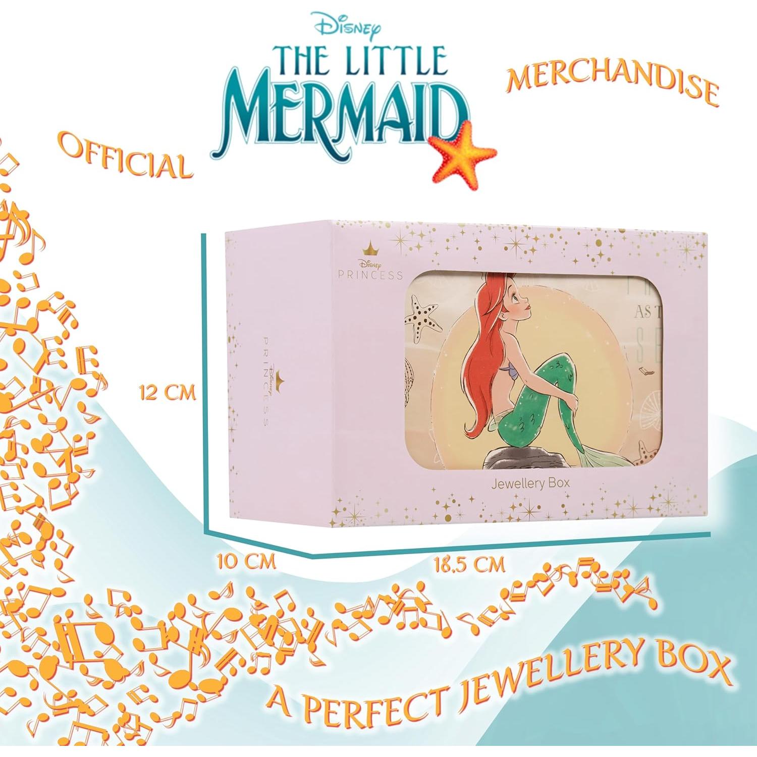 Caja de Joyería Musical Disney para Niñas - Encanto, Frozen, La Sirenita