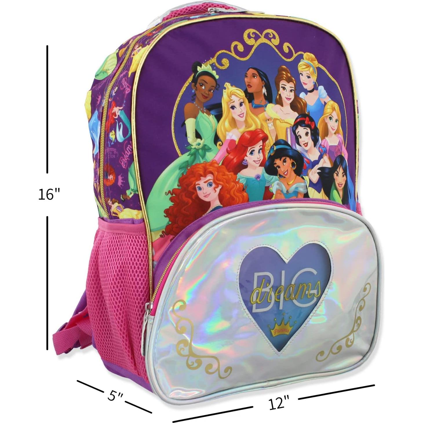 Mochila Escolar Princesa Disney 40.64x30.48 cm Púrpura/Rosa