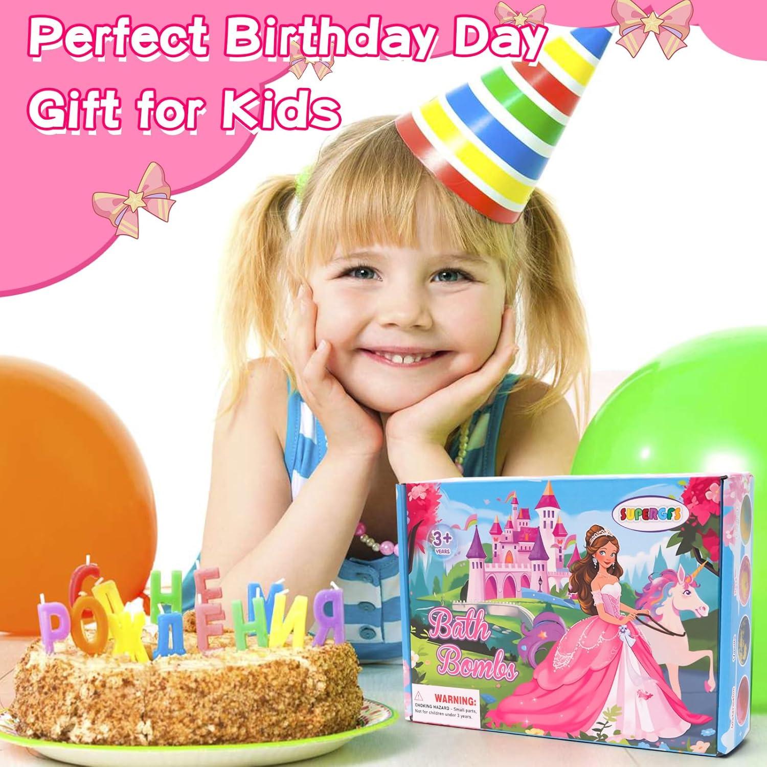 Set de Bombas de Baño Orgánicas para Niños SUPERGFS - 12 Colores y Juguetes