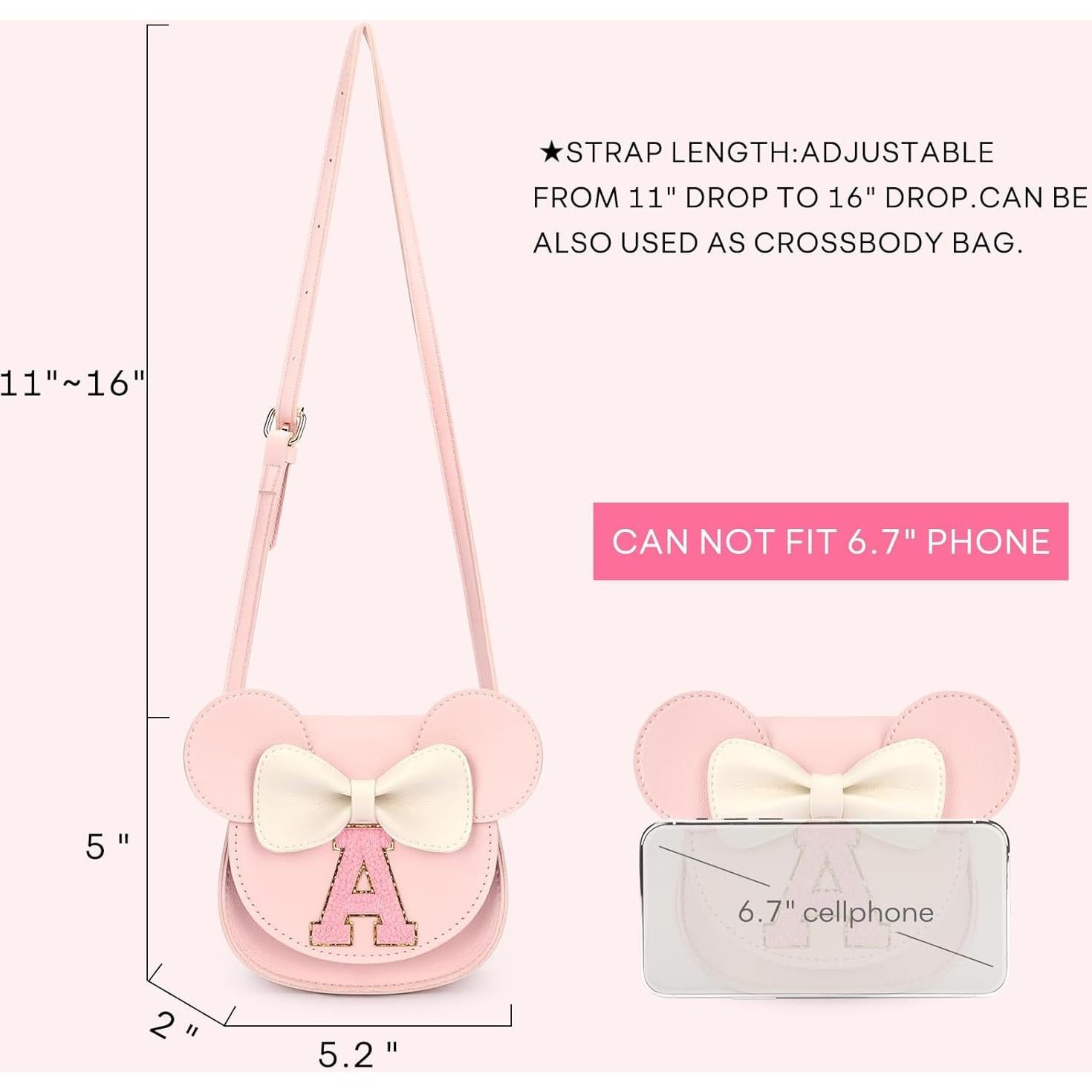 Set de Monedero Rosa para Niñas - Juguetes Mini Ratón