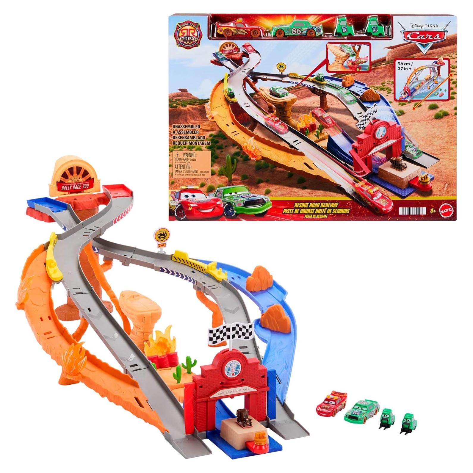 Juego de Juguetes Mattel Cars Rescue Road Raceway 1.46kg