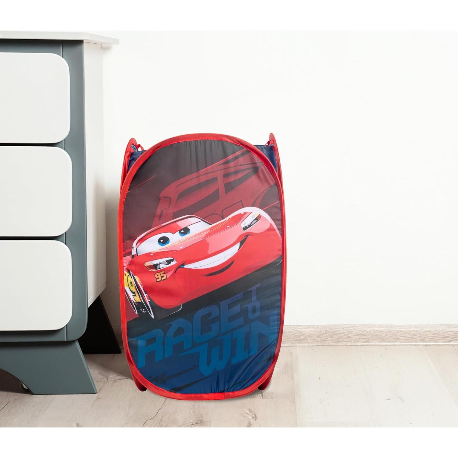 Cesta Plegable de Ropa Cars Lightning McQueen - Almacenamiento Azul