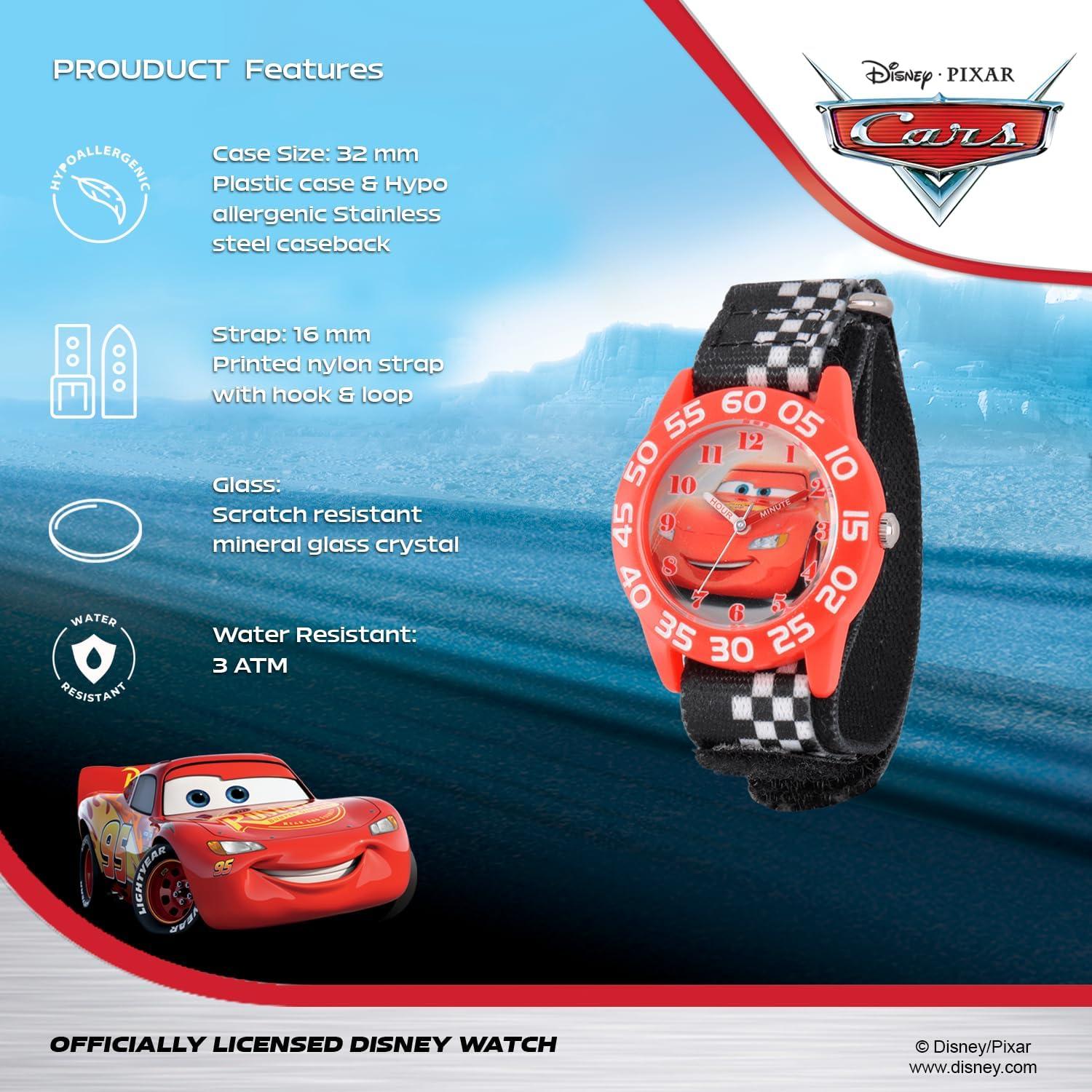 Reloj Analógico de Cuarzo Disney Cars para Niños 32mm