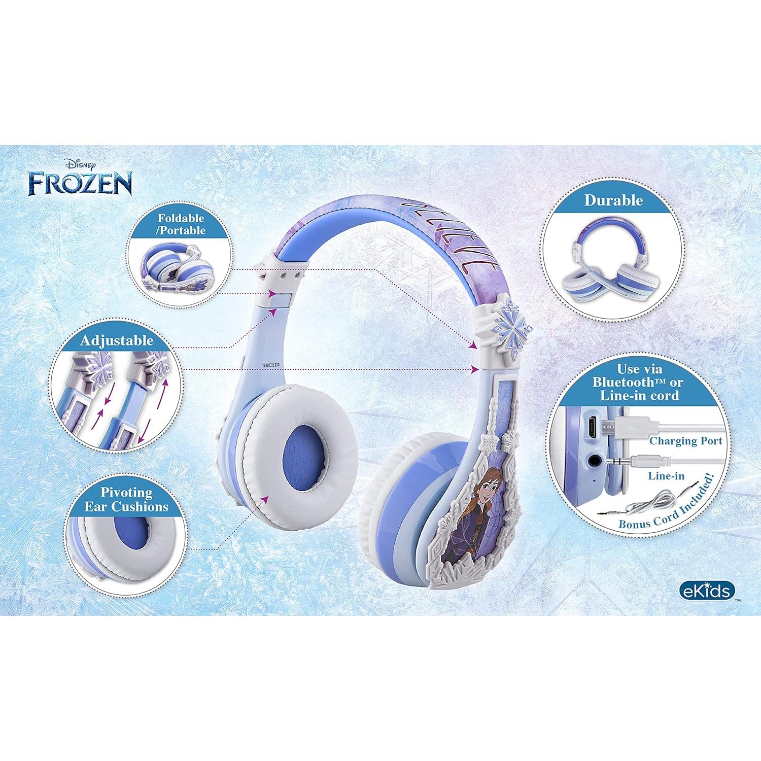 Auriculares Bluetooth eKids Frozen 2 con micrófono y volumen seguro