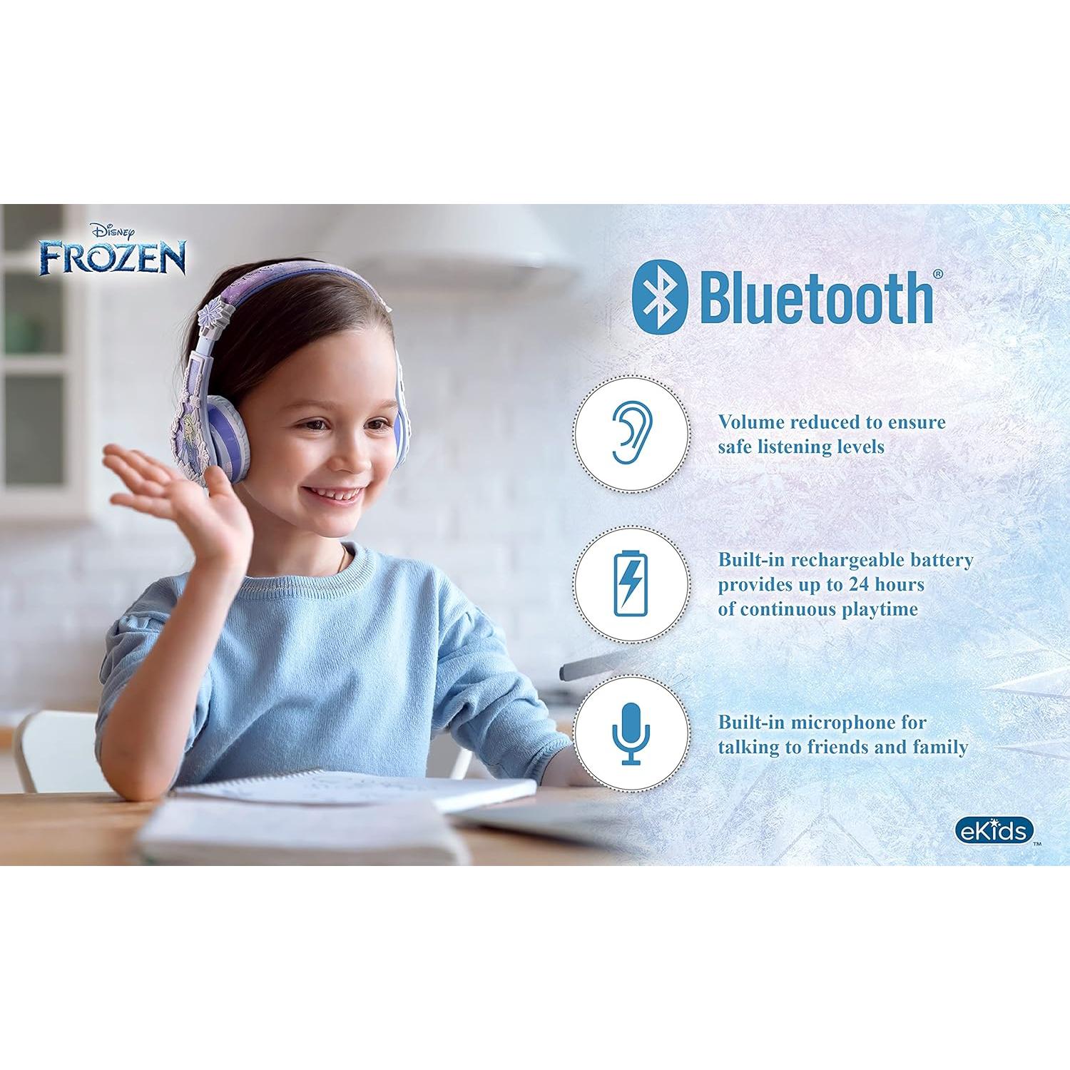 Auriculares Bluetooth eKids Frozen 2 con micrófono y volumen seguro