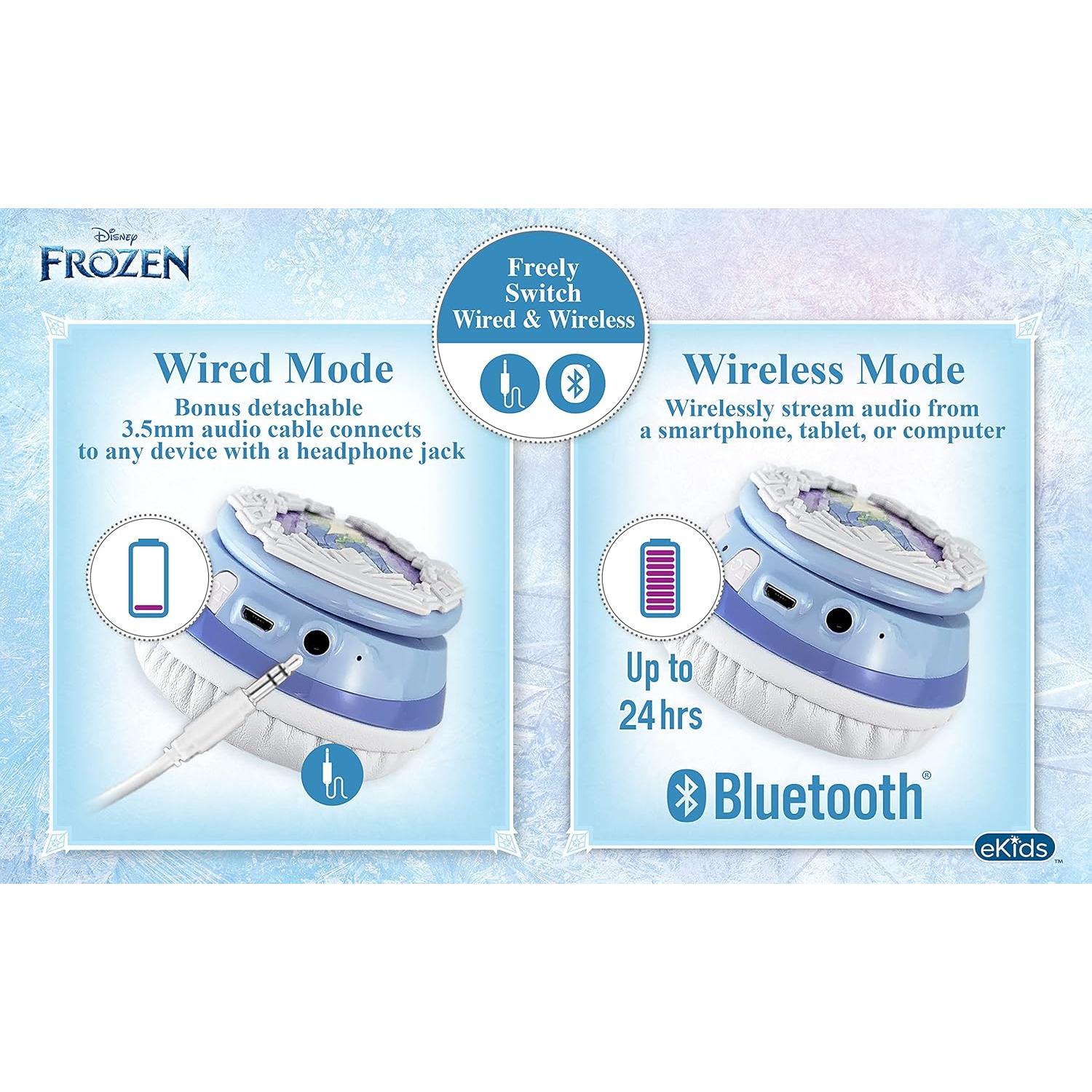 Auriculares Bluetooth eKids Frozen 2 con micrófono y volumen seguro