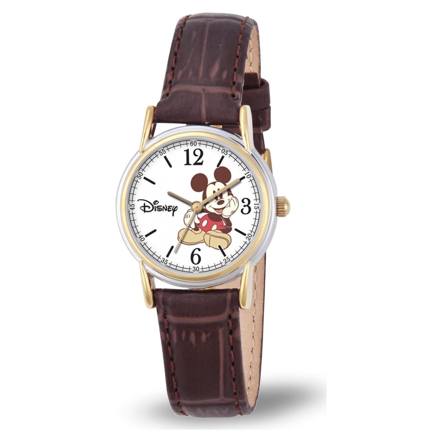 Reloj Mickey Mouse Vintage para Mujeres - Caja Dorada 28mm