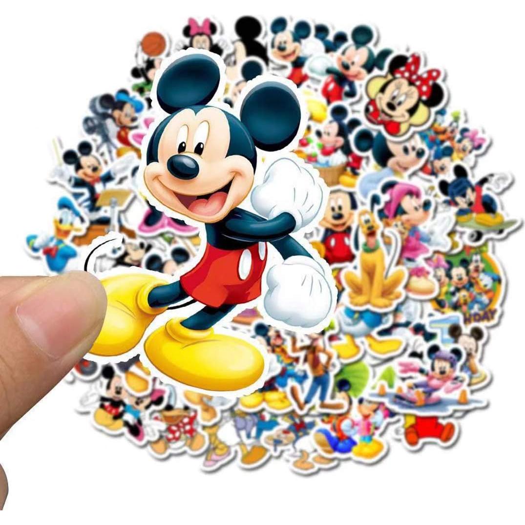 50 Calcomanías Mickey Mouse Disney Impermeables para Laptop y Más
