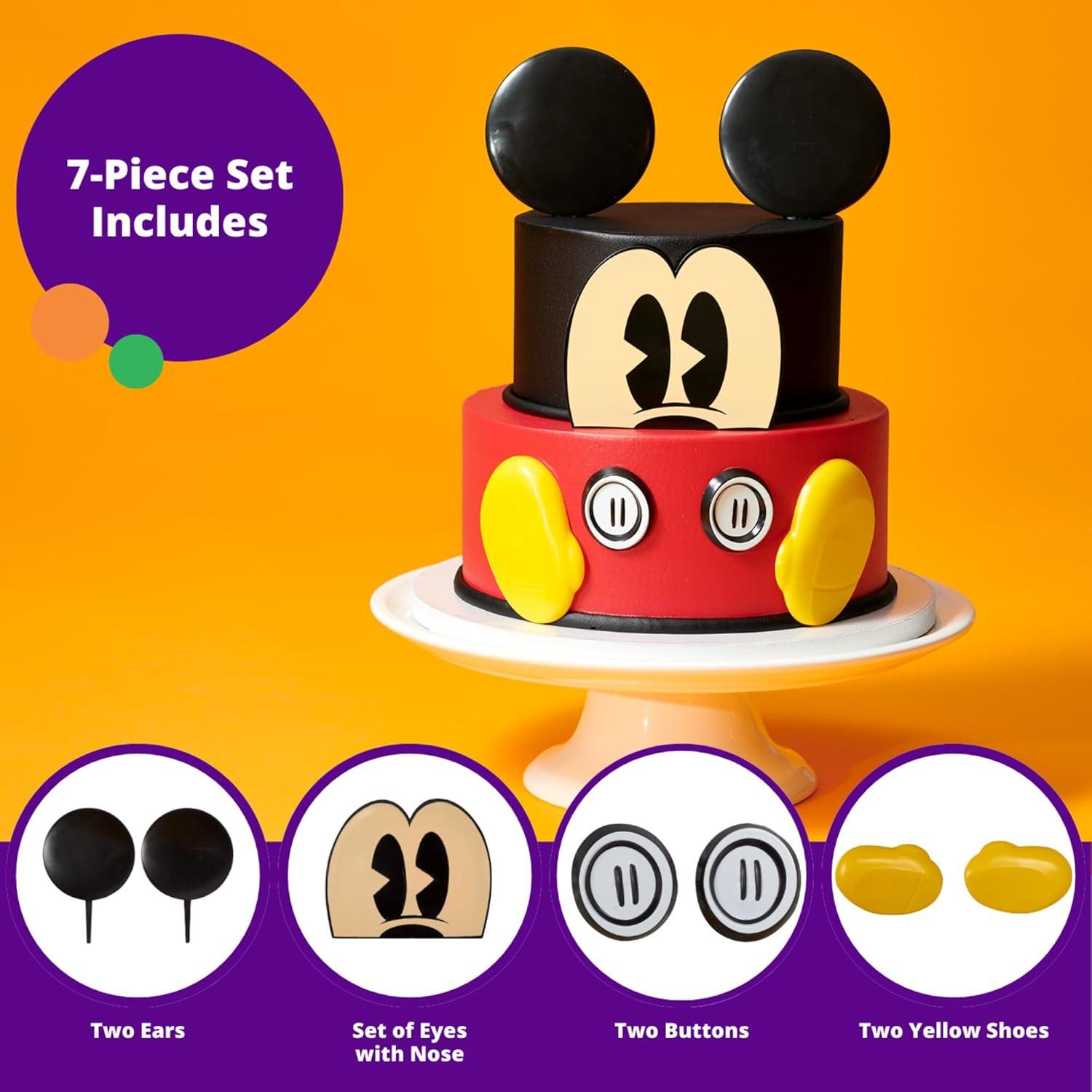 Set de Adornos de Pastel Disney Mickey Mouse - 7 Piezas