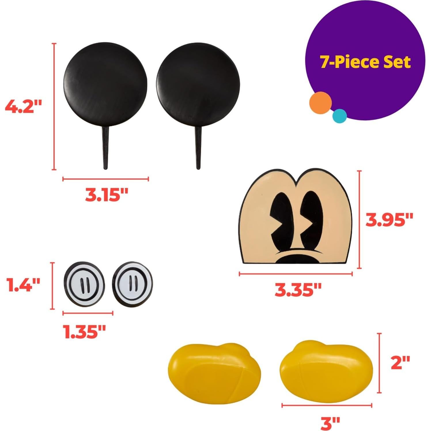 Set de Adornos de Pastel Disney Mickey Mouse - 7 Piezas