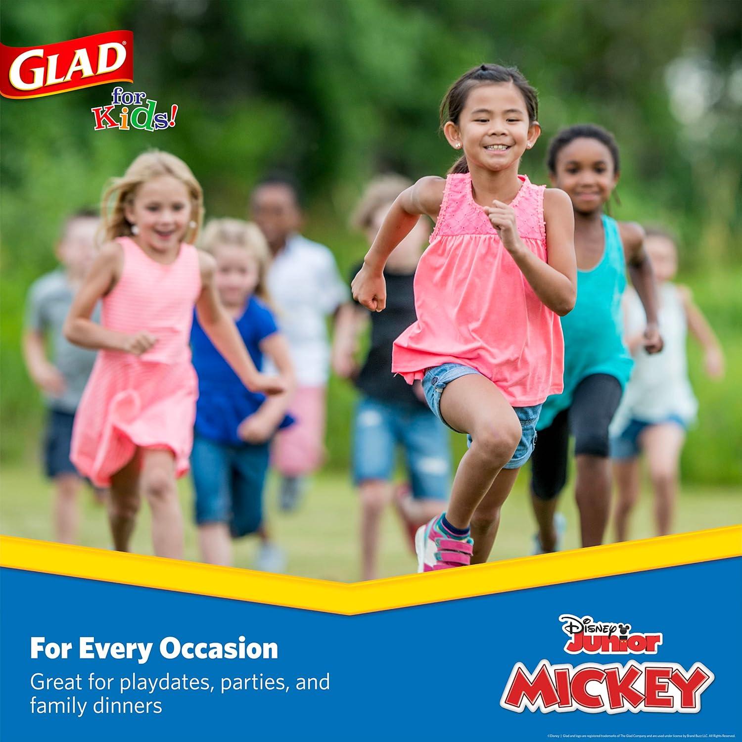 Platos de Papel Desechables Glad Disney Mickey 21.6 cm - 40 Unidades