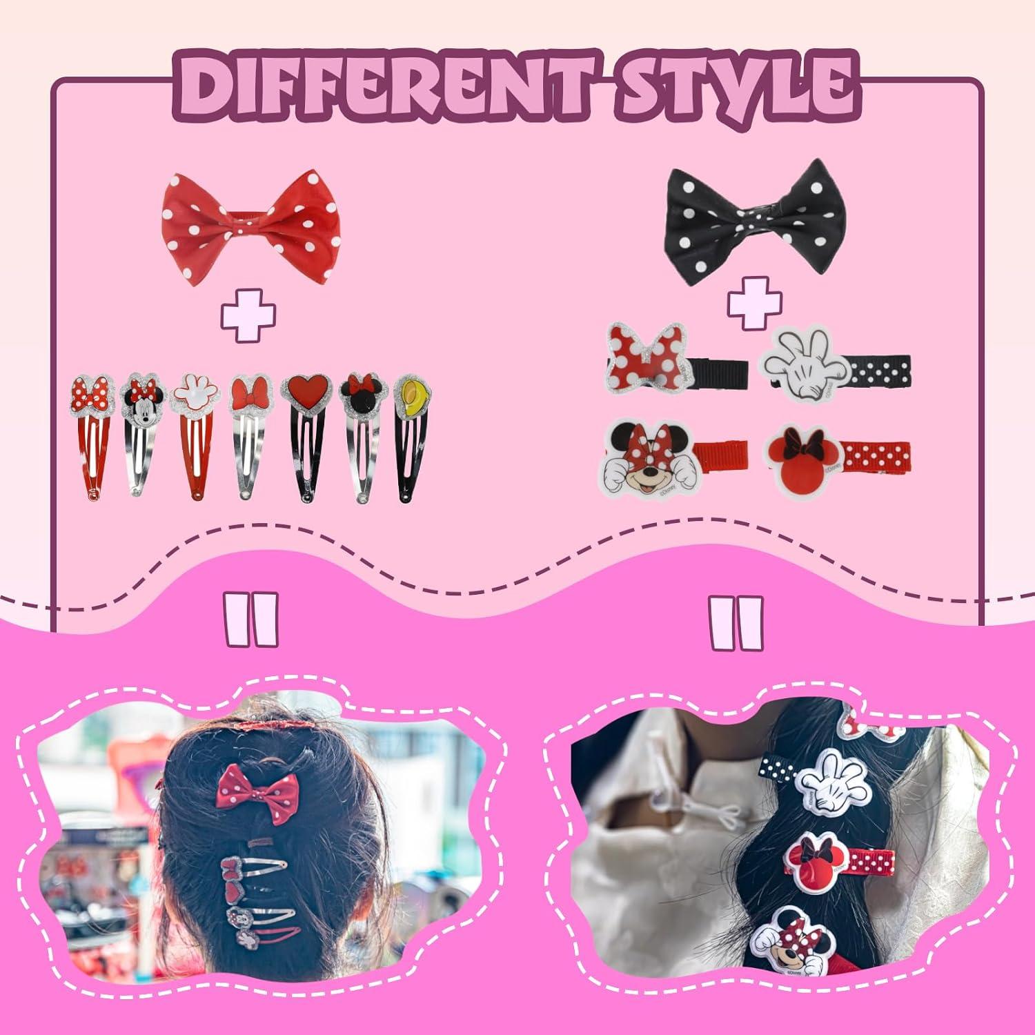 Conjunto de Accesorios para el Cabello Townley Girl Minnie Mouse 22 Piezas