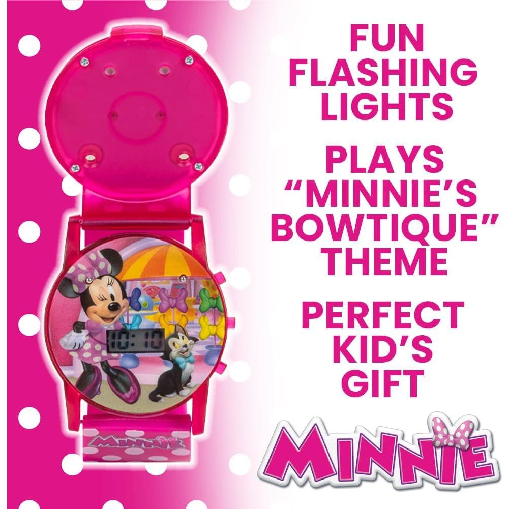 Reloj Musical Interactivo Minnie Mouse para Niñas 32mm Rosa