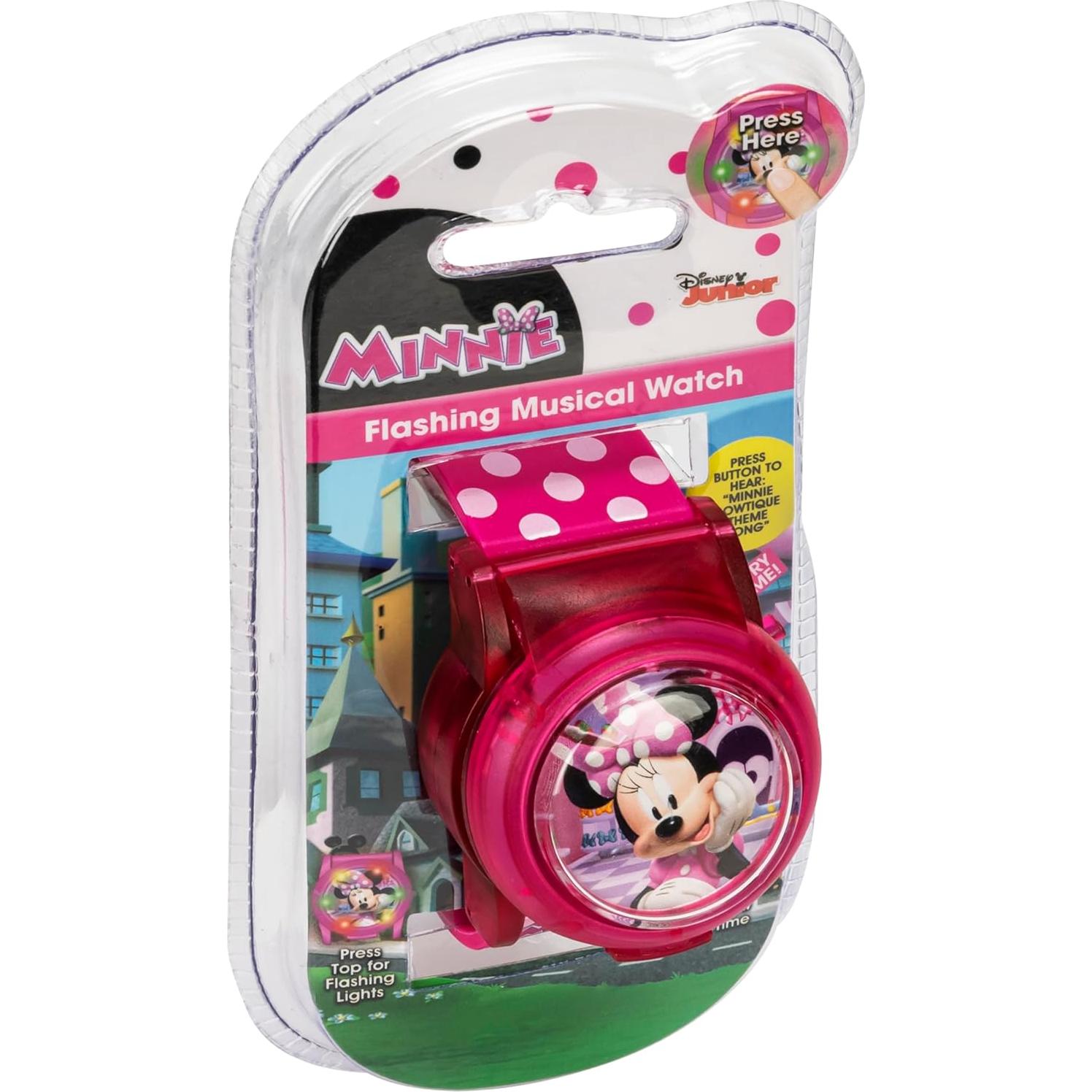 Reloj Musical Interactivo Minnie Mouse para Niñas 32mm Rosa