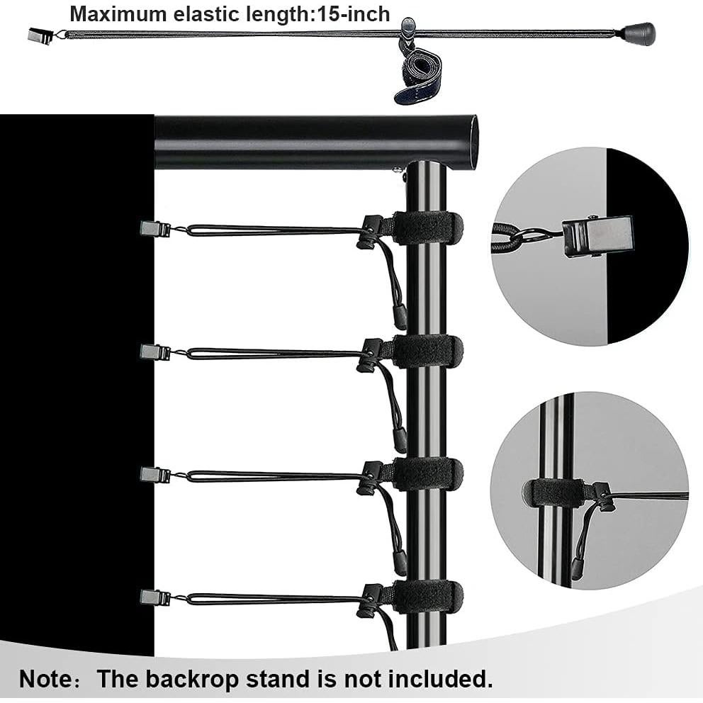 Fondo de fotografía negro Lidlife 3x3m con 4 clips