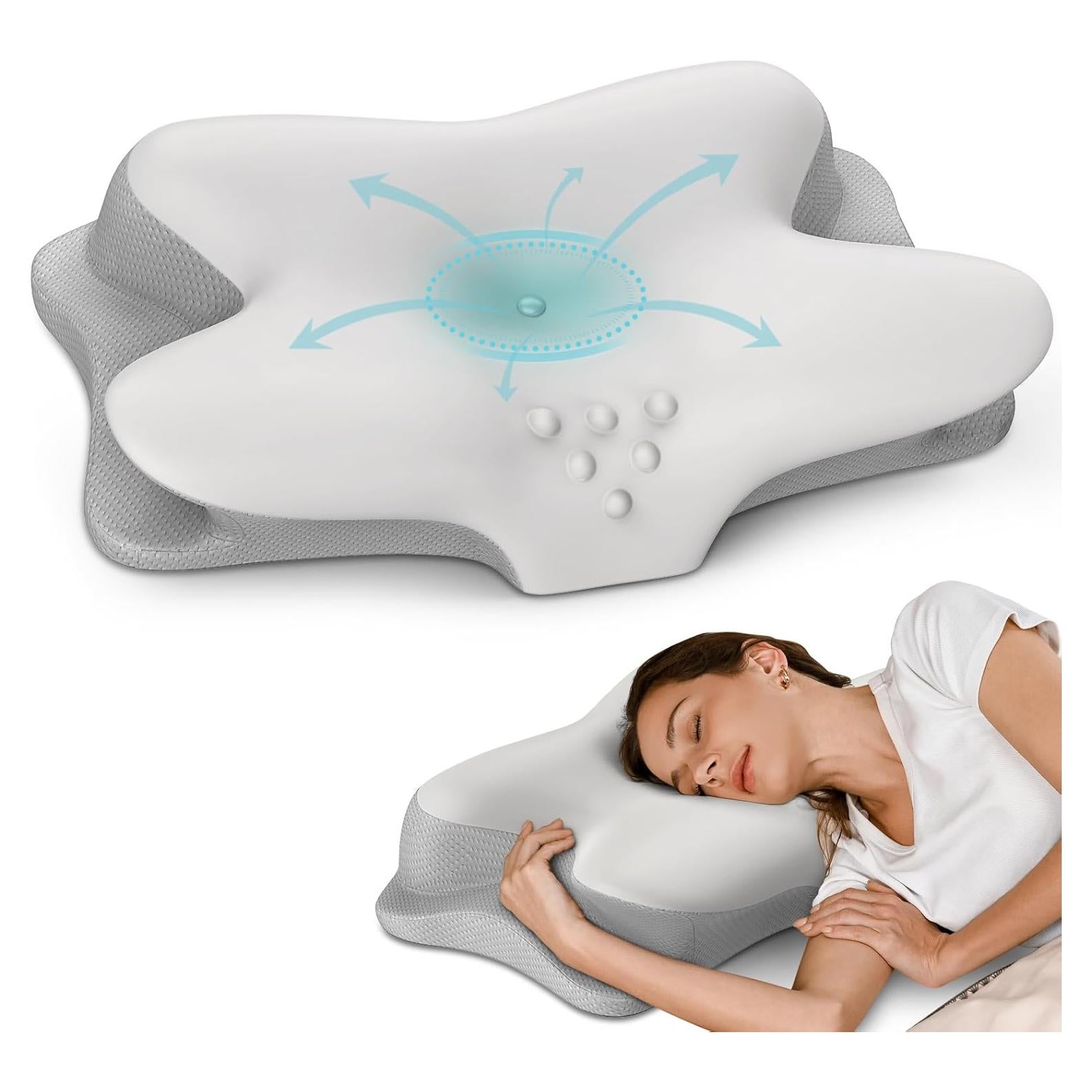 Almohada Cervical HAMYODO Espuma Viscoelástica Refrigerante 67x40cm