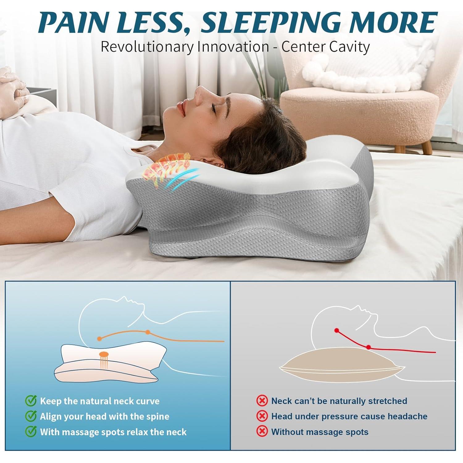 Almohada Cervical HAMYODO Espuma Viscoelástica Refrigerante 67x40cm