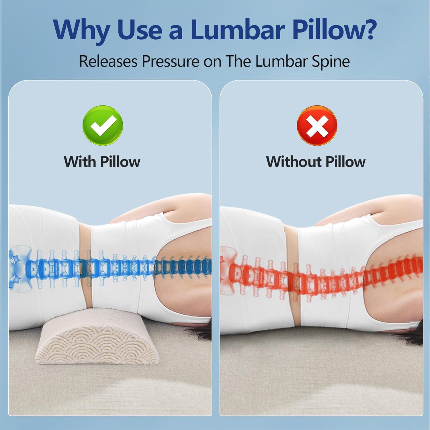 Almohada Lumbar Cozyhealth Grande Espuma Viscoelástica Alivio Dolor