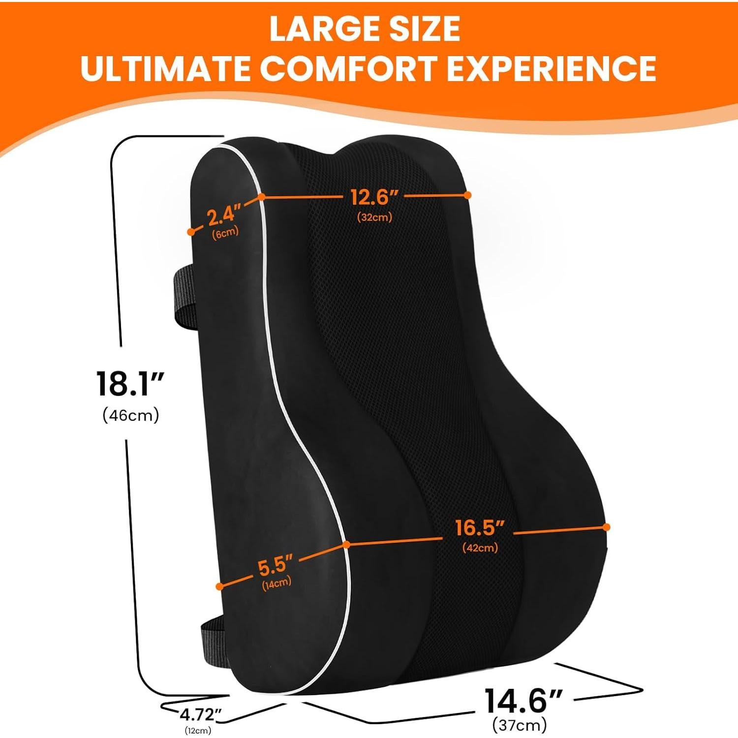 Almohada Lumbar Ergonómica CloudBliss - Espuma Viscoelástica 46x42x14cm