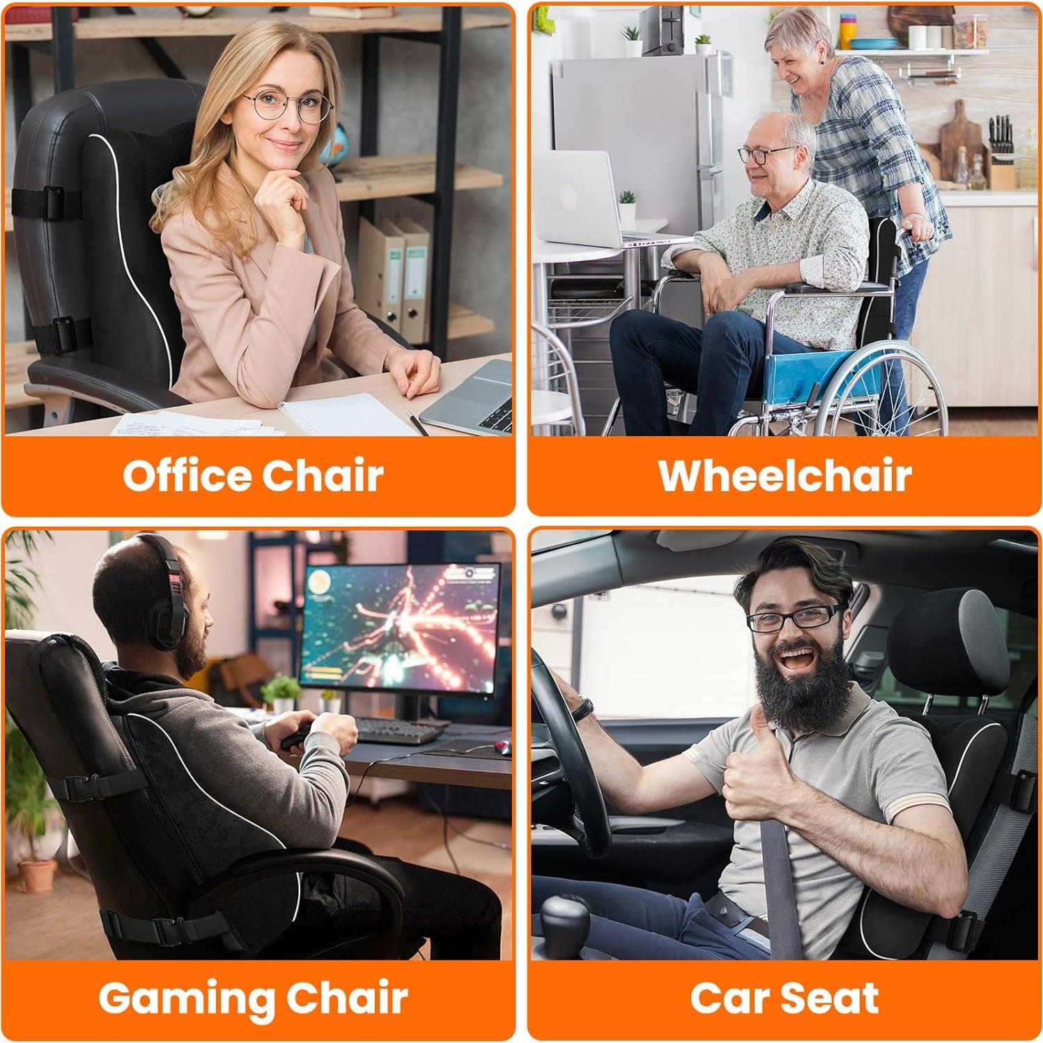 Almohada Lumbar Ergonómica CloudBliss - Espuma Viscoelástica 46x42x14cm