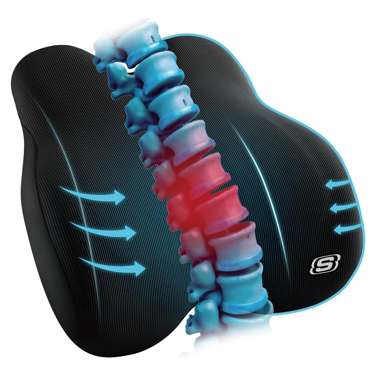 Almohada Lumbar Espuma con Memoria Skechers Negro 41x23cm