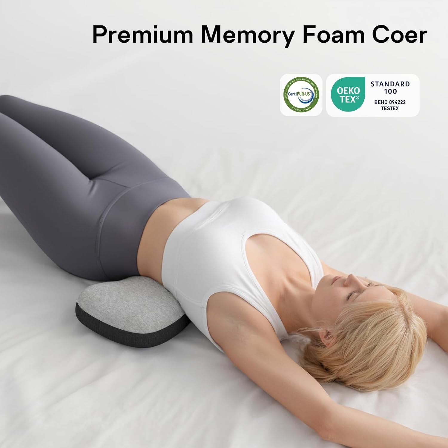 Cojín Lumbar Viscoelástico Forcanby P5103 Gris Negro