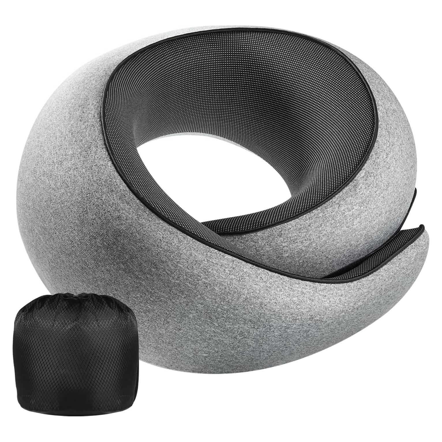 Almohada de Cuello 4litamz Gris Pequeño Espuma de Memoria