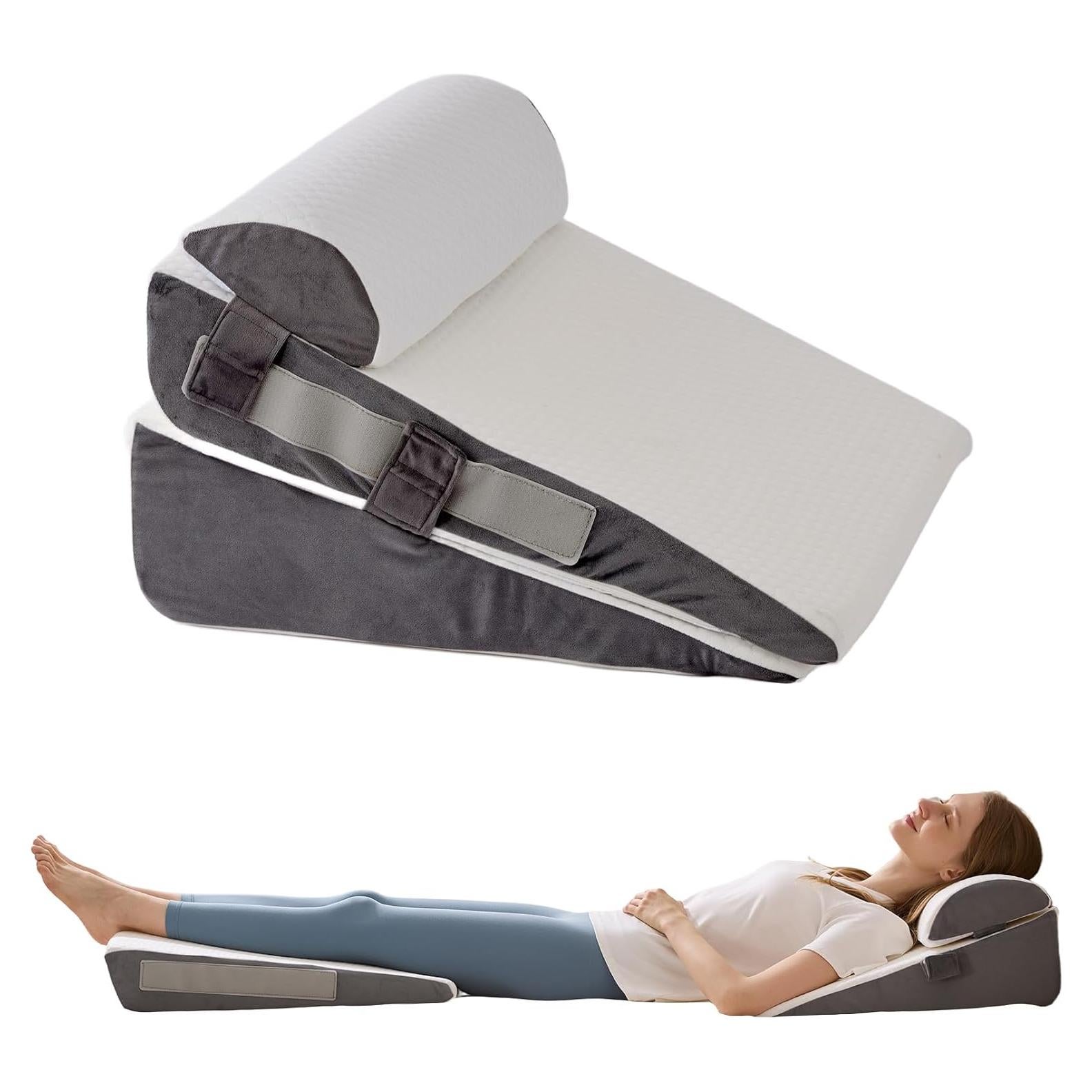 Juego de 3 Almohadas en Cuña Ajustables WGAKCED - Alivio Reflujo