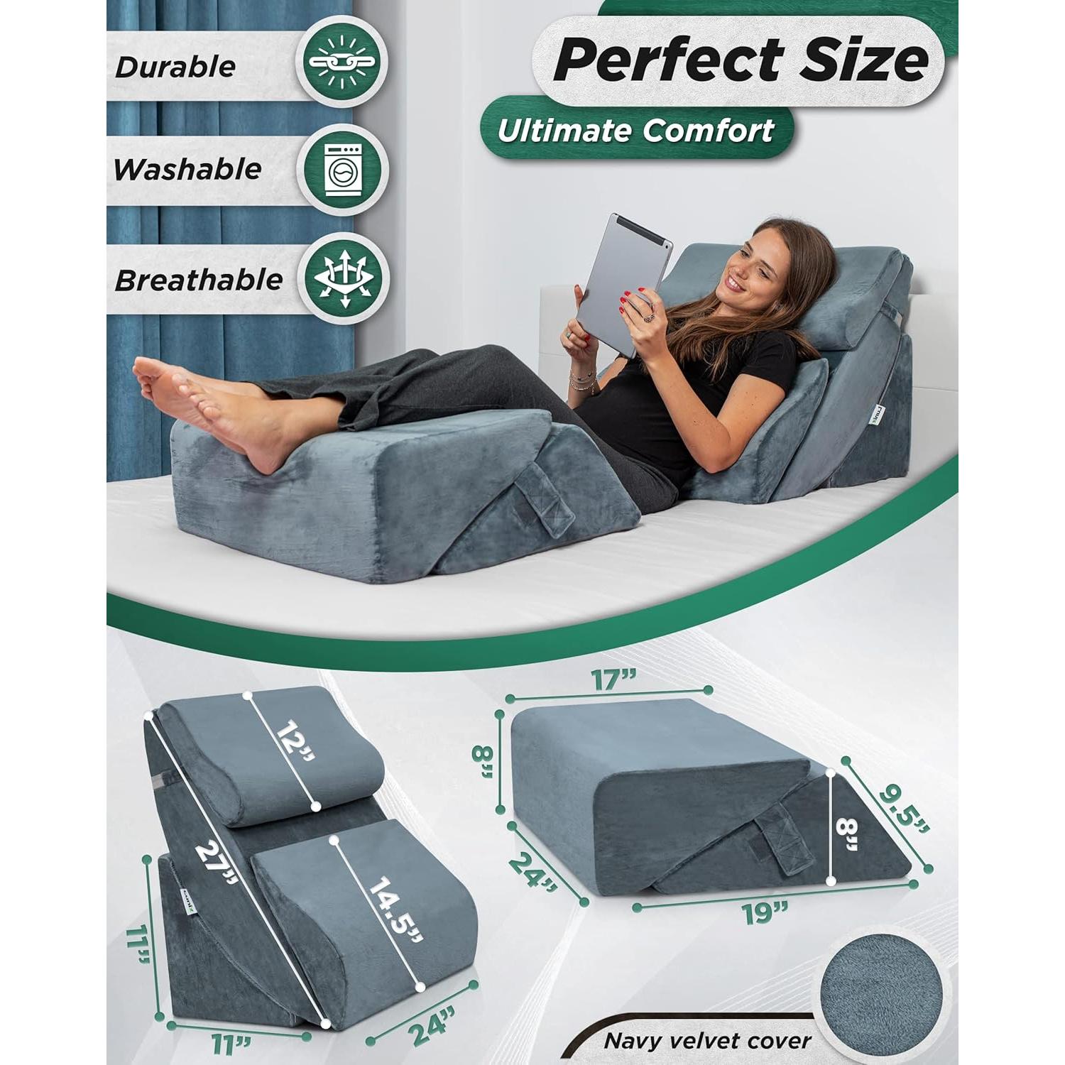 Conjunto de 6 almohadas ortopédicas Lunix LX13, espuma viscoelástica