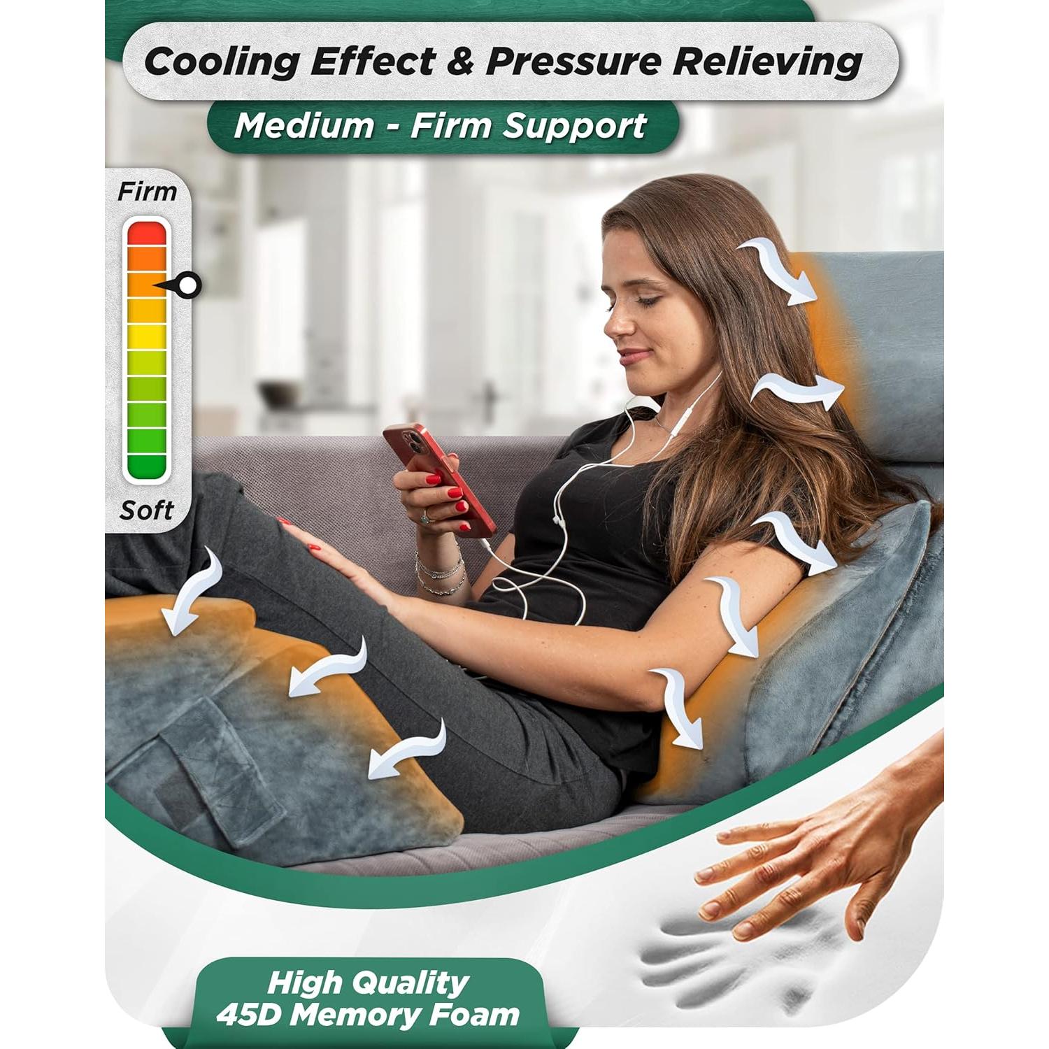 Conjunto de 6 almohadas ortopédicas Lunix LX13, espuma viscoelástica