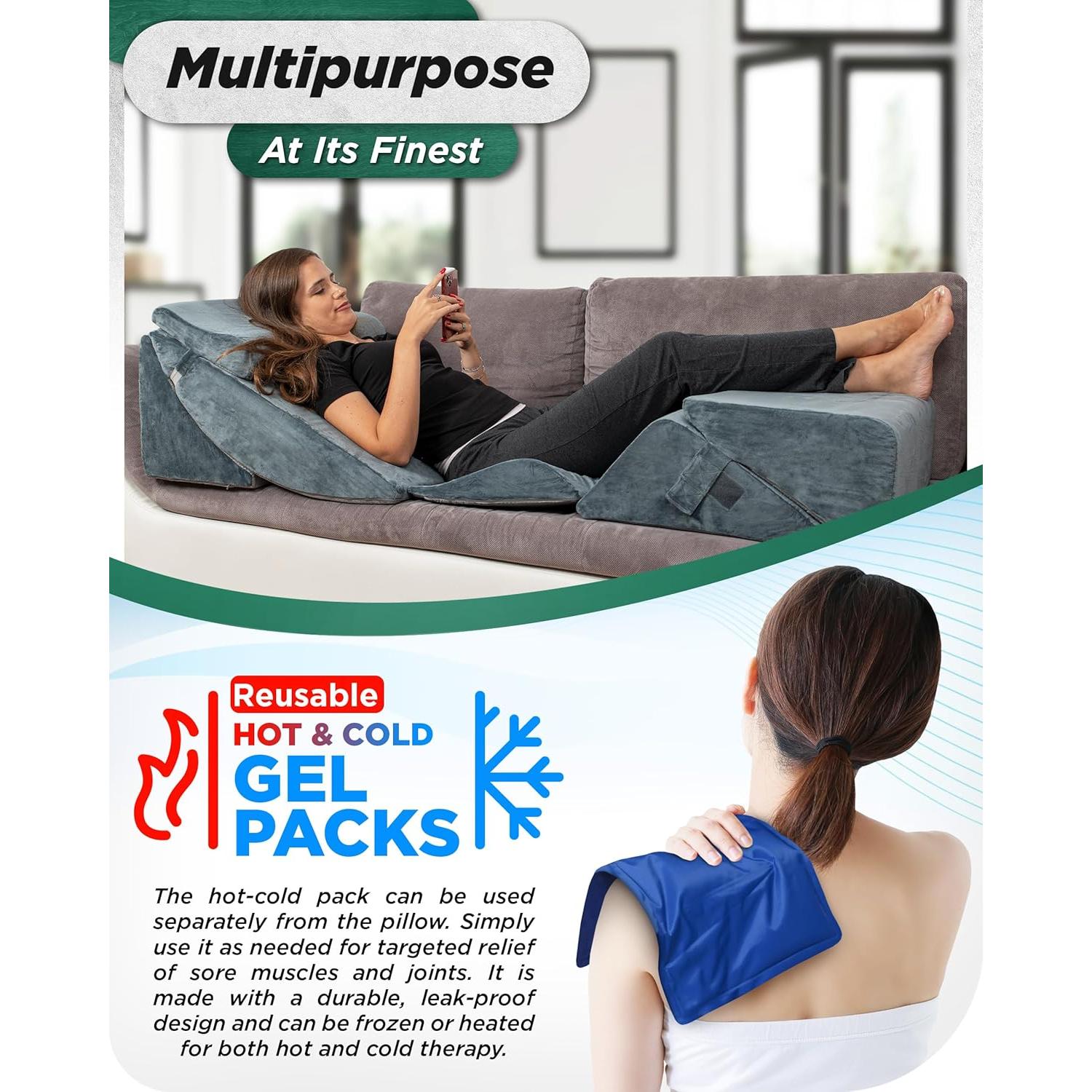 Conjunto de 6 almohadas ortopédicas Lunix LX13, espuma viscoelástica