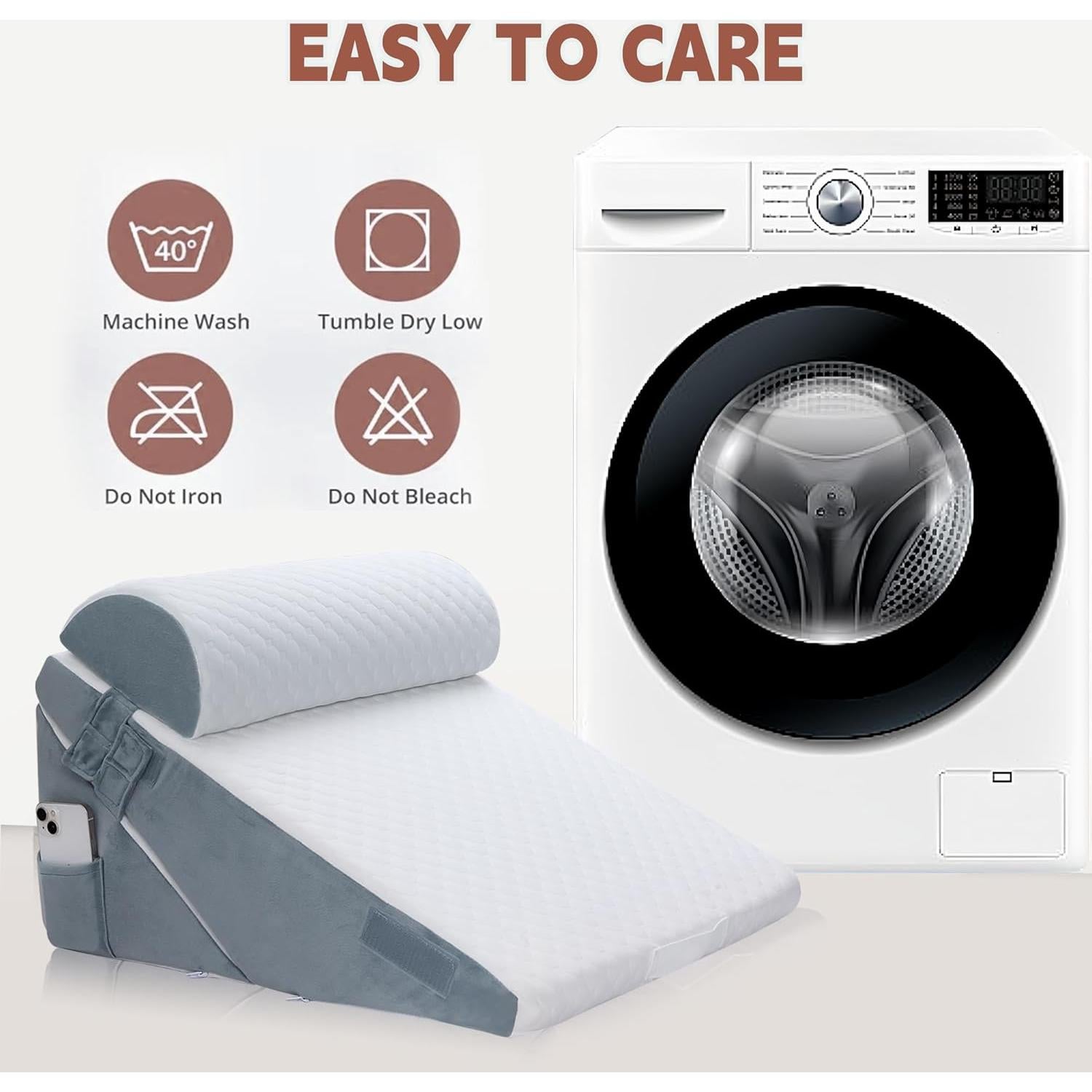 Juego de Almohadas en Cuña Ajustable VMFKPNR 3 Piezas 22.86-30.48 cm