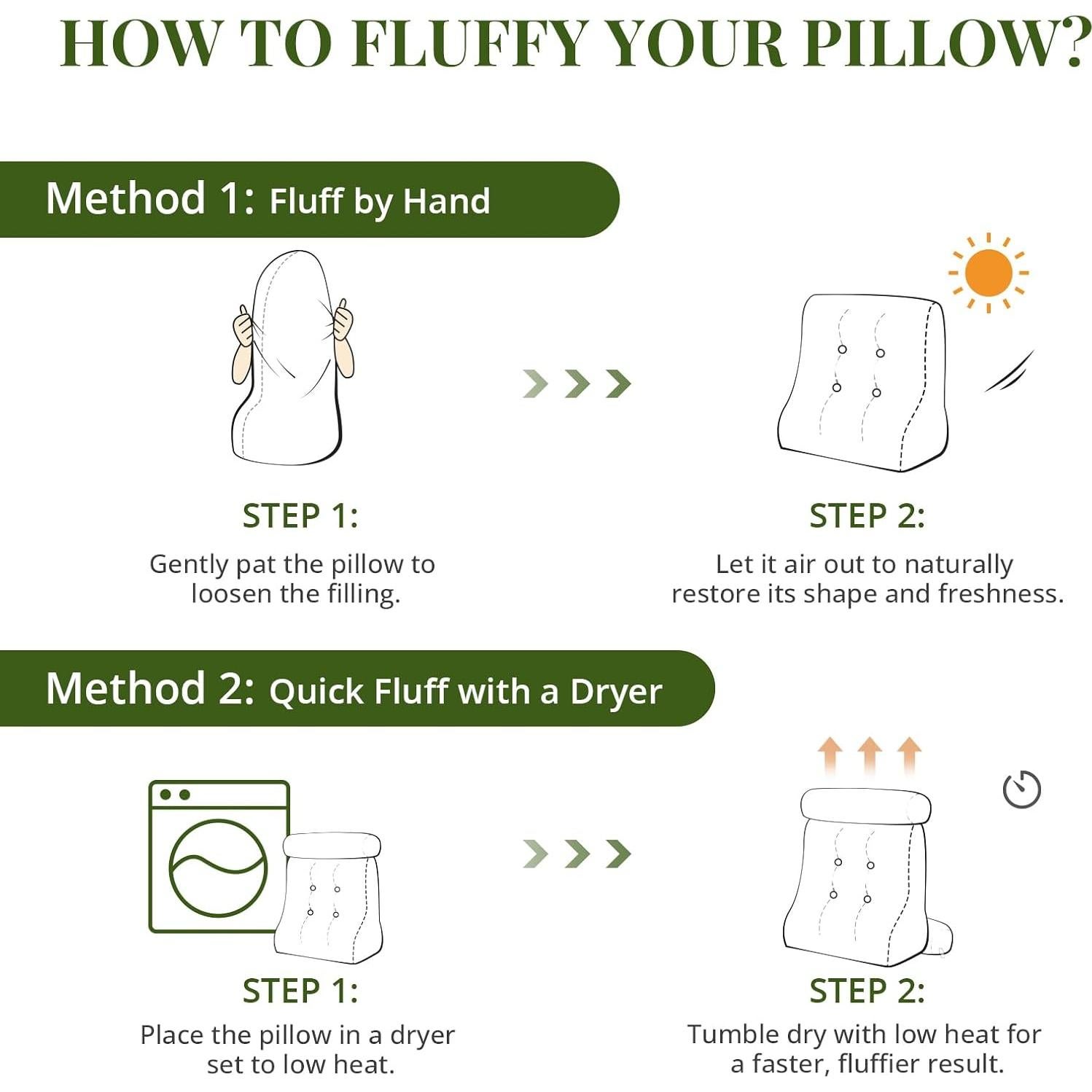 Almohada en Cuña Sasttie 2PCS Ergonomica para Leer y Dormir