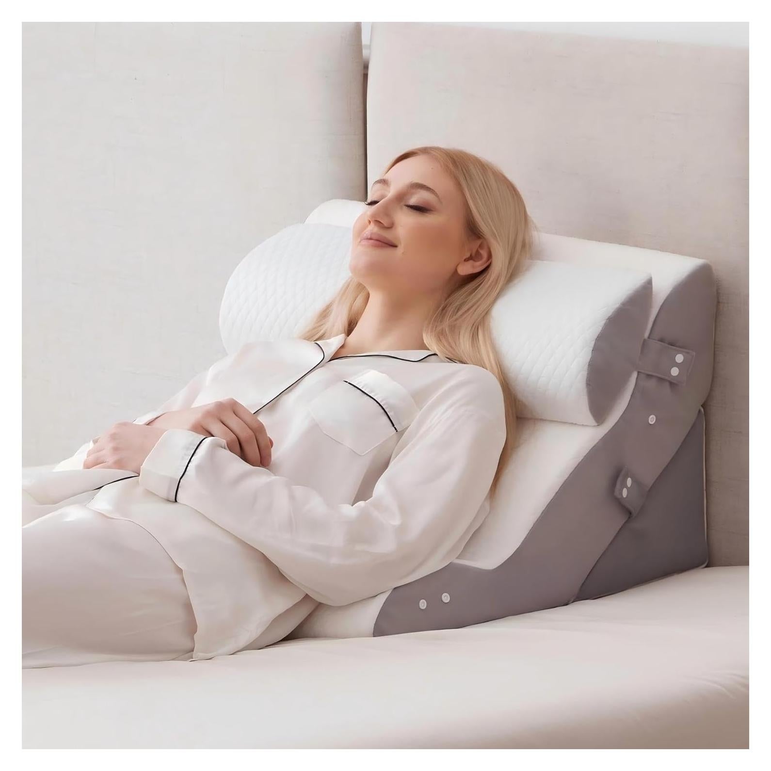 Juego de Almohadas en Cuña Ajustable 3 Piezas Ruqmuis