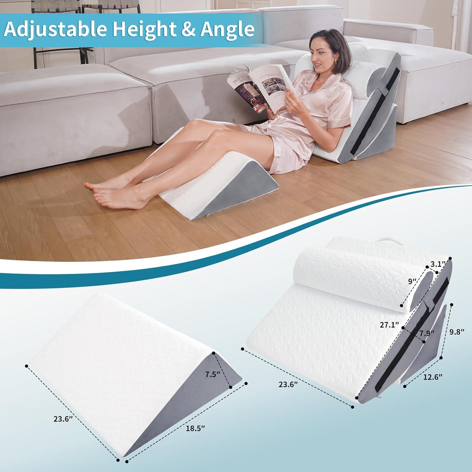 Juego de 4 Almohadas en Cuña Ortopédicas Maigaoukus para Alivio