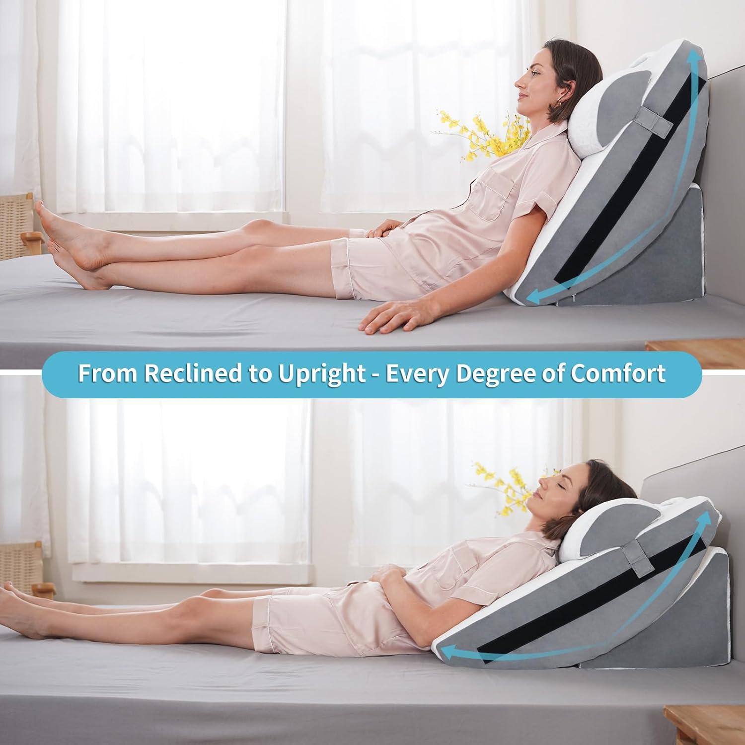 Juego de 4 Almohadas en Cuña Ortopédicas Maigaoukus para Alivio