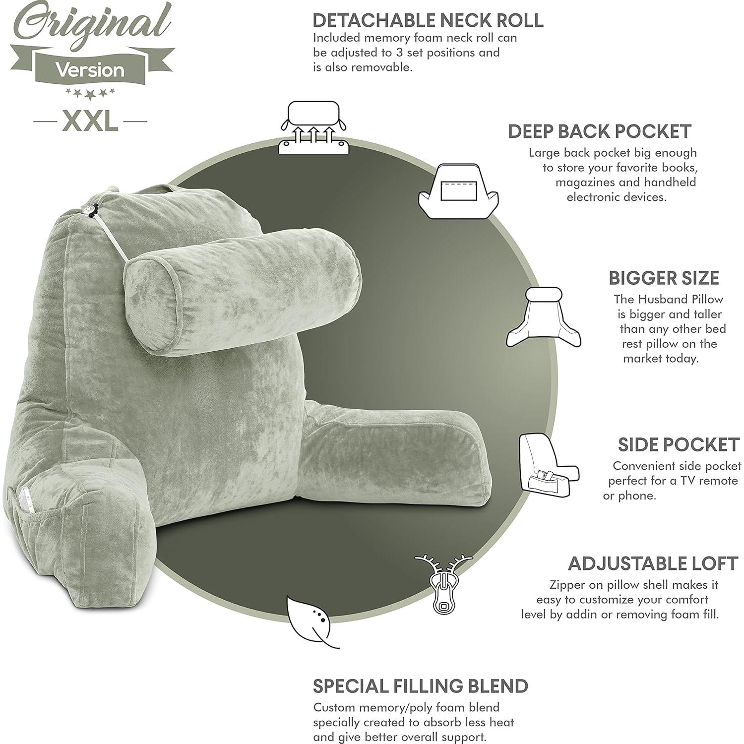 Cojín de Esposo XXL Hit Notion - Espuma Viscoelástica Salvia