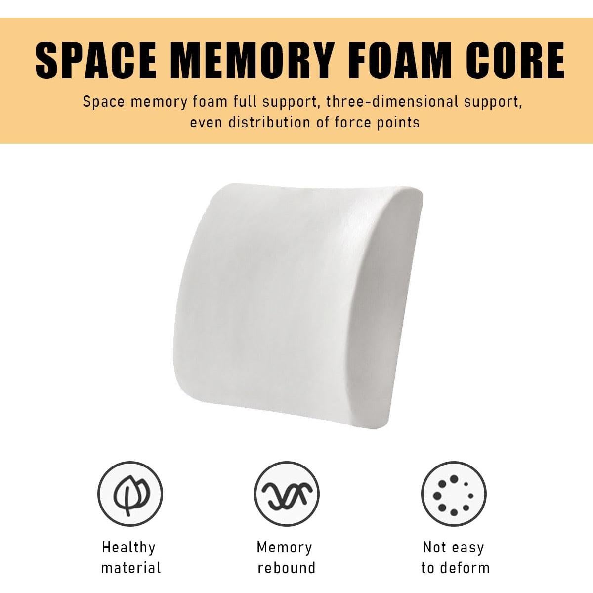 Cojín de Soporte Lumbar Gasedin Espuma Viscoelástica Rojo Rosa