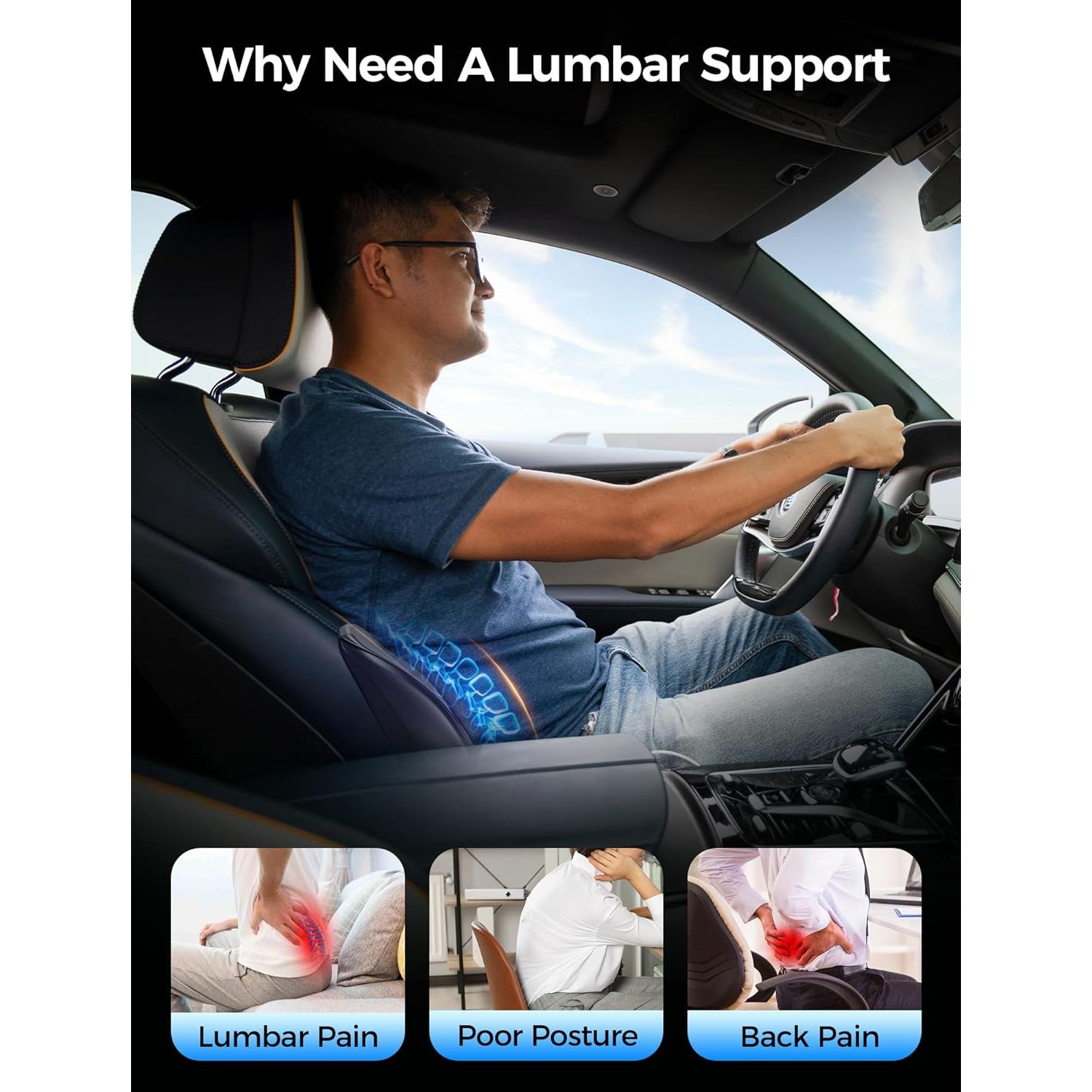 Cojín Lumbar Ergonómico Trygoal L0121 Espuma Viscoelástica