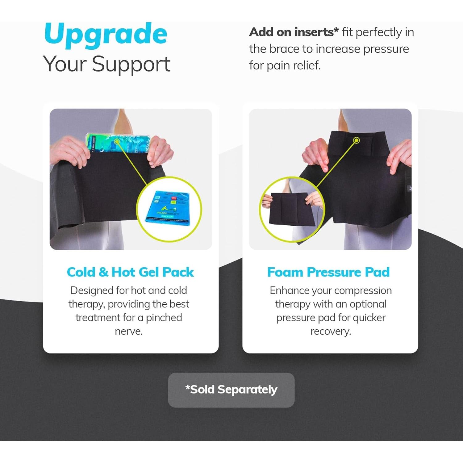 Faja Elástica Soporte Lumbar BraceAbility - Alivio Dolor Espalda Baja (L)