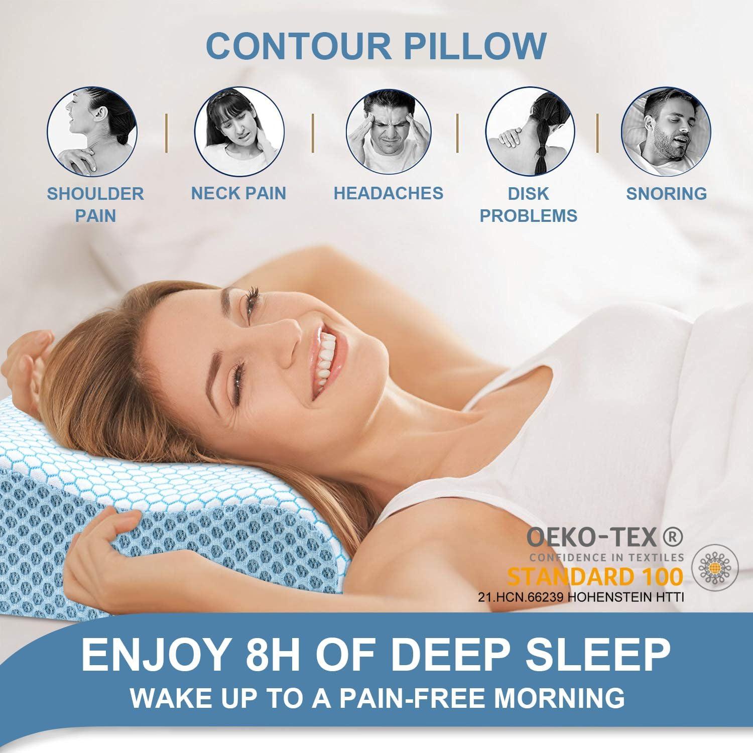 Almohada Cervical Firme Anvo de Espuma Viscoelástica 24x34.8cm