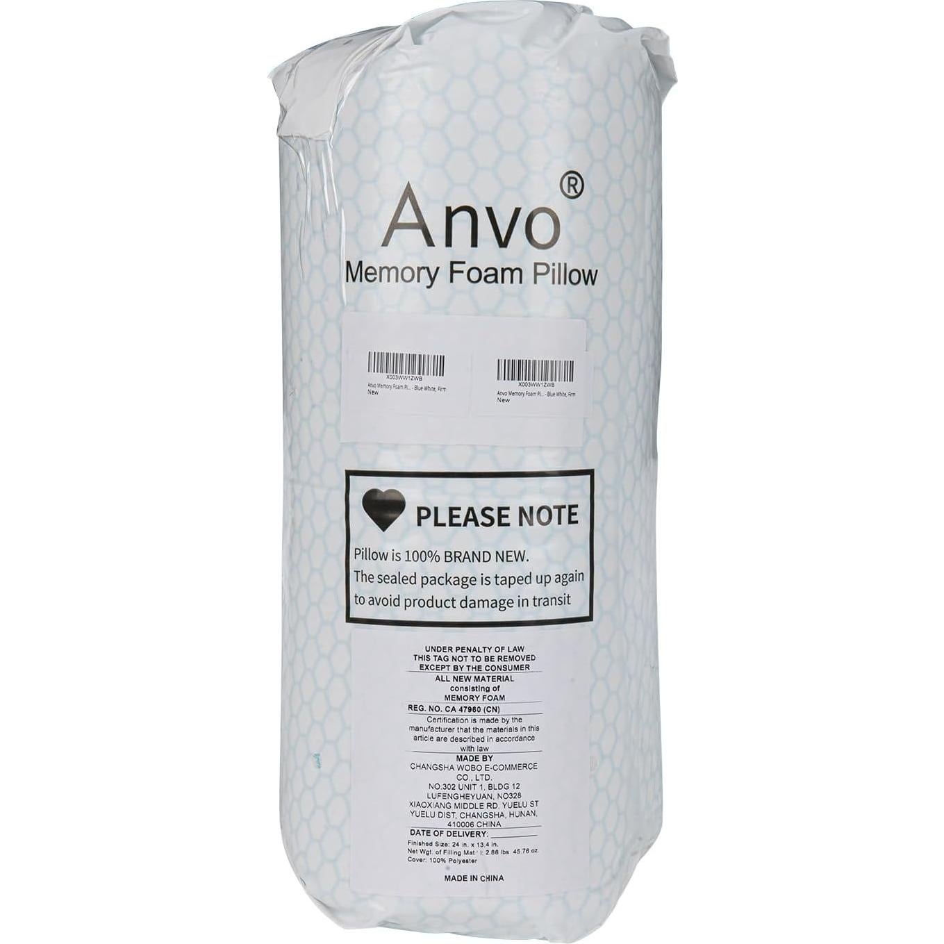 Almohada Cervical Firme Anvo de Espuma Viscoelástica 24x34.8cm