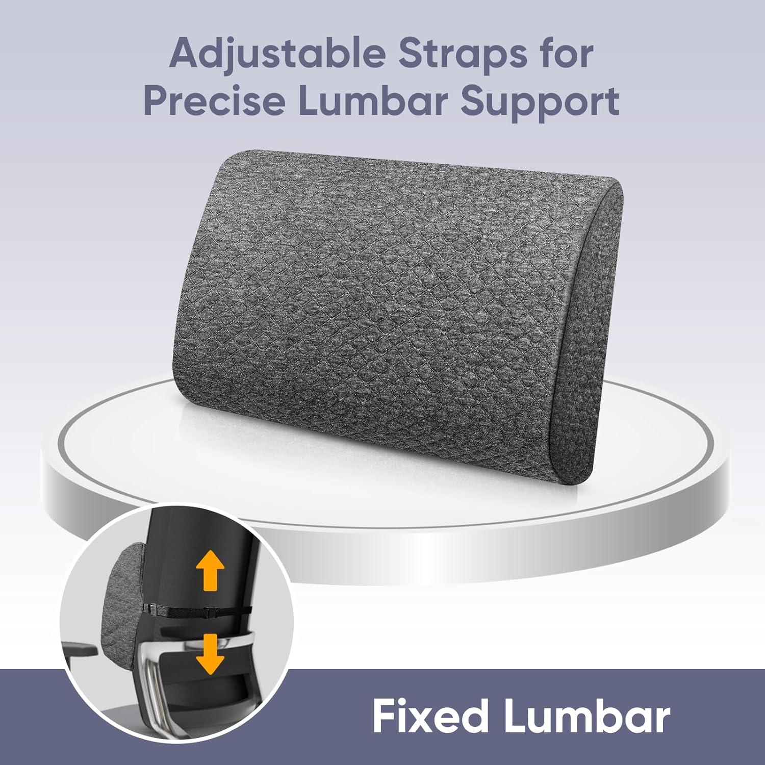 Almohada Lumbar FOUXTEL Extra Grande 50.8x35.6x14cm Gris