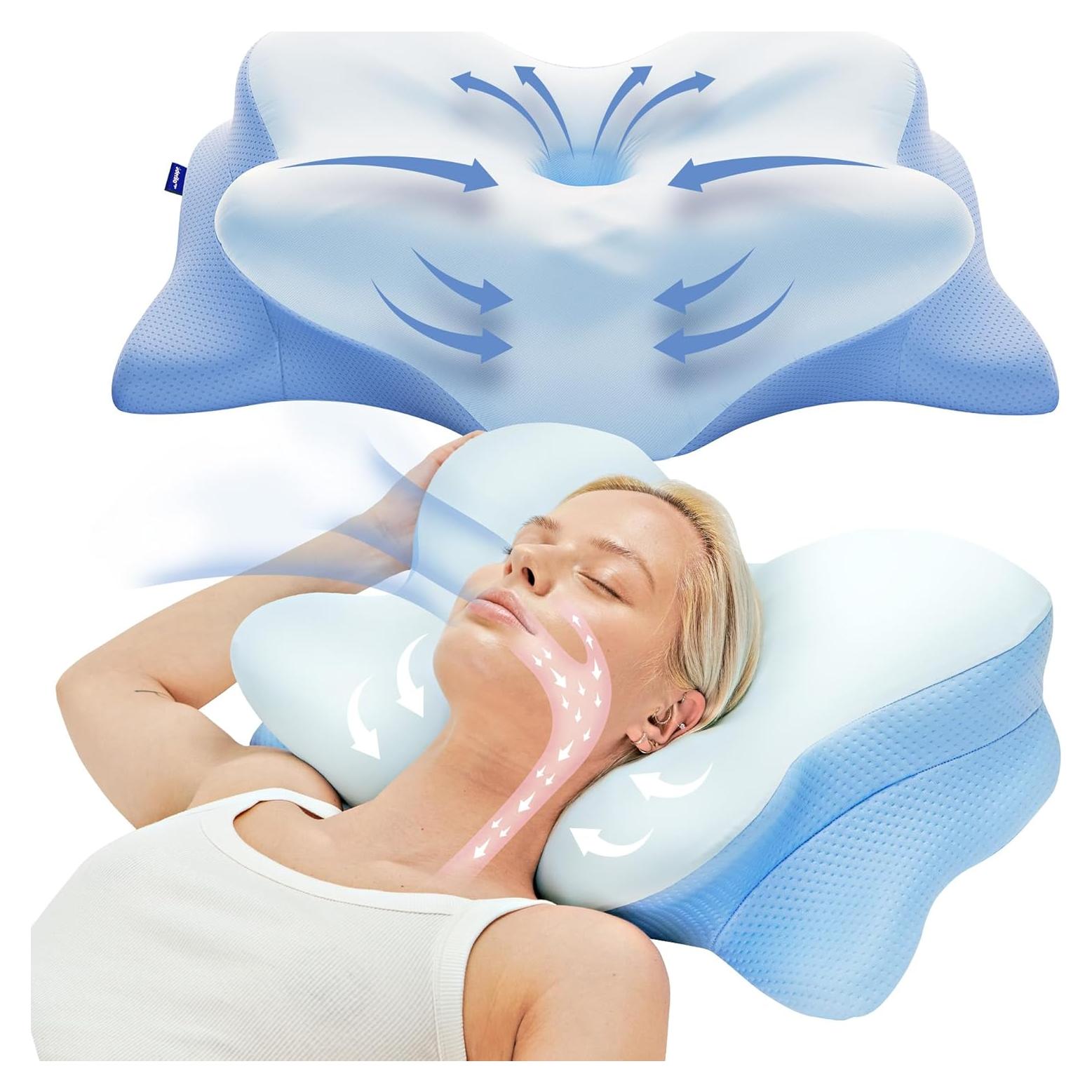 Almohada Cervical Ergonómica Derila Ergo 54x36 cm Espuma Viscoelástica