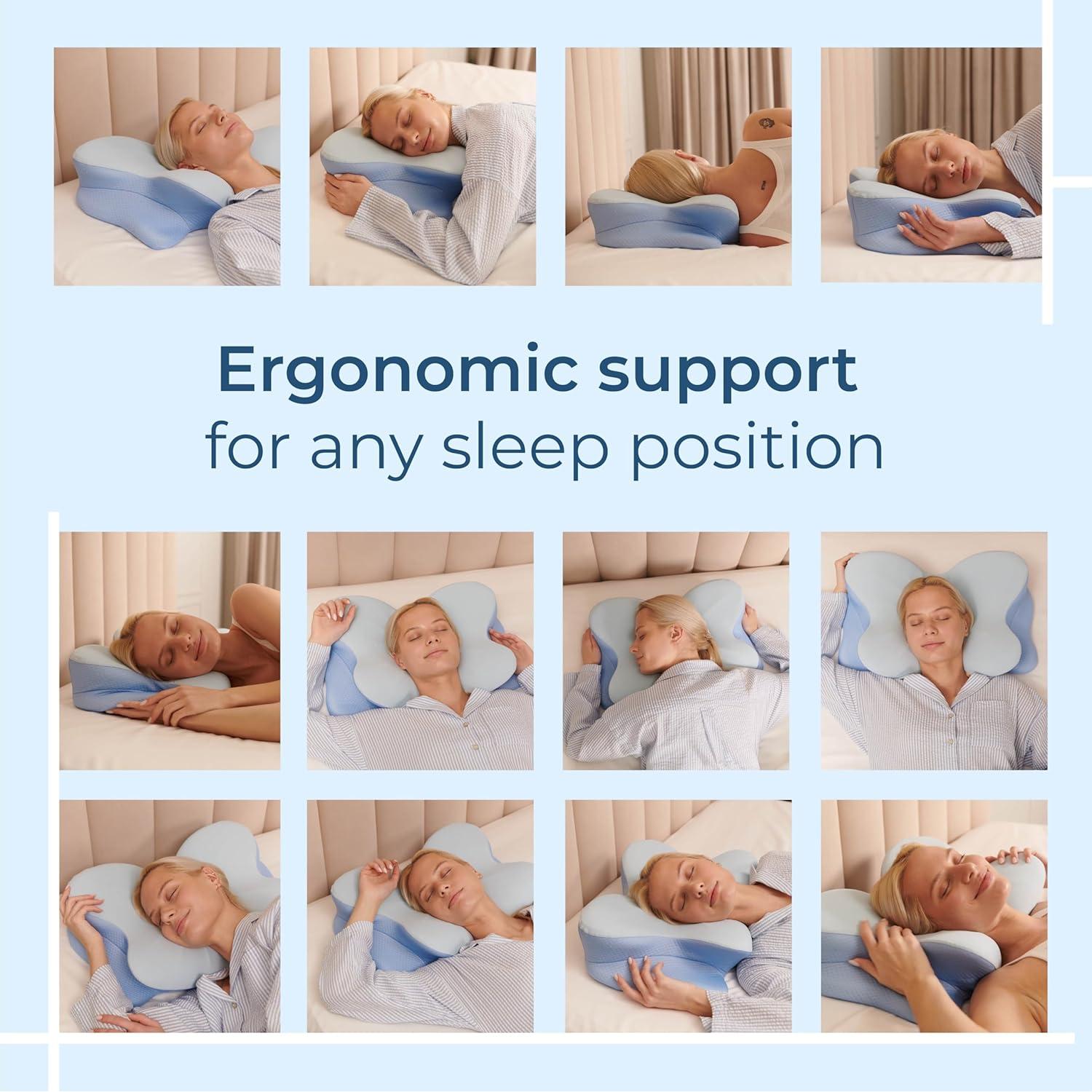 Almohada Cervical Ergonómica Derila Ergo 54x36 cm Espuma Viscoelástica