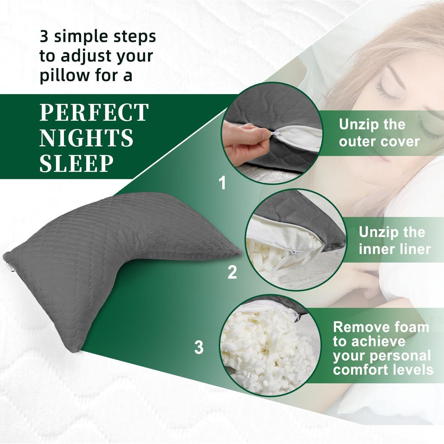 Almohada Ergonómica CHxxy Queen Espuma de Memoria Ajustable